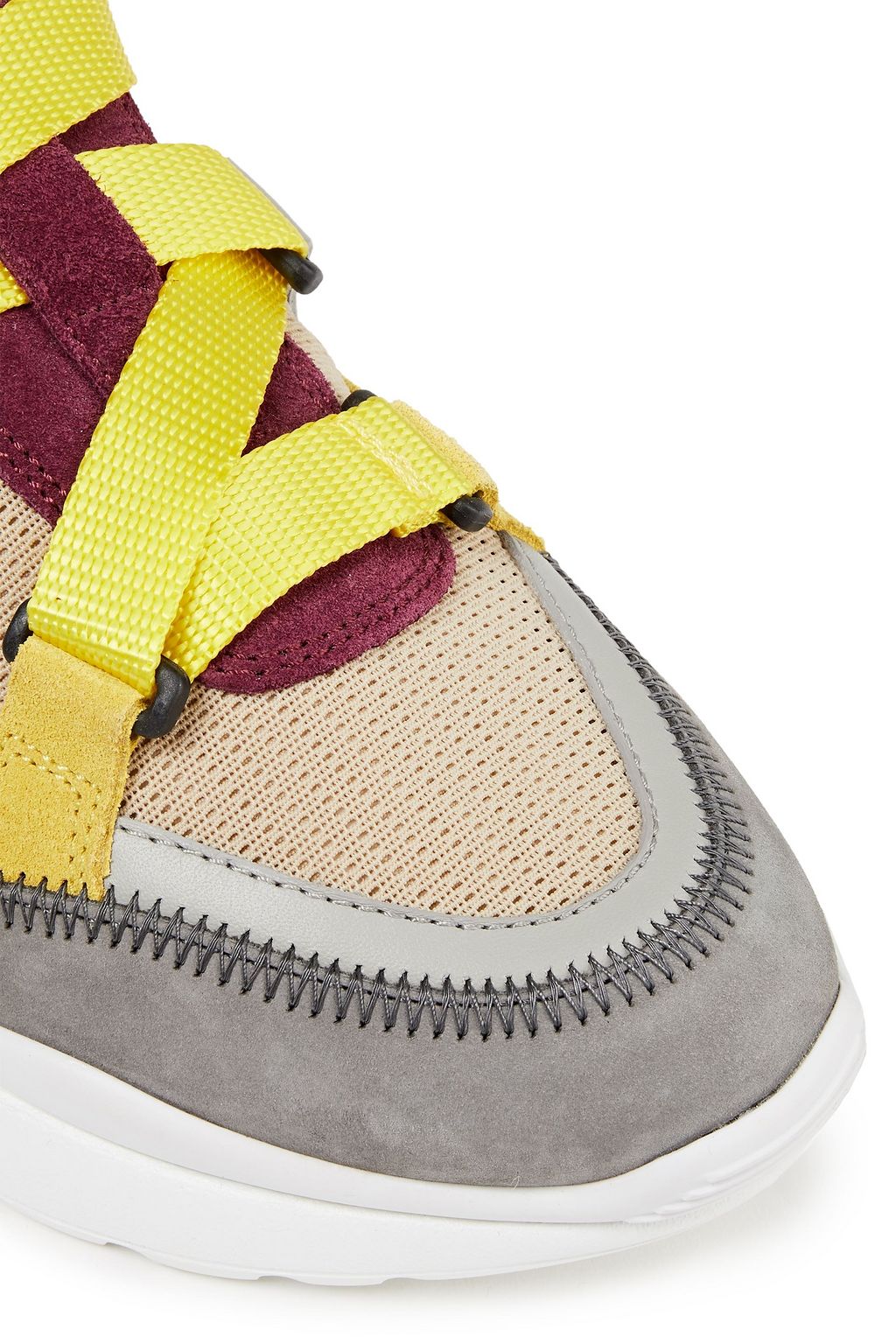 CHLOÉ Sonnie mesh, suede and leather sneakers