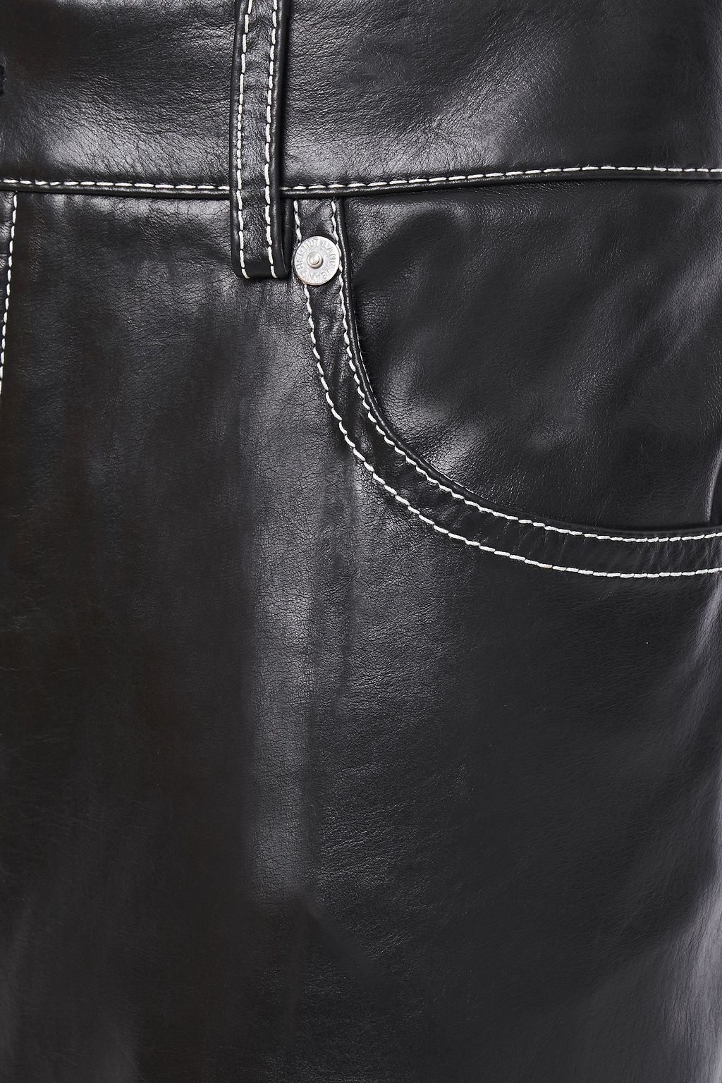 HELMUT LANG Leather wide-leg pants