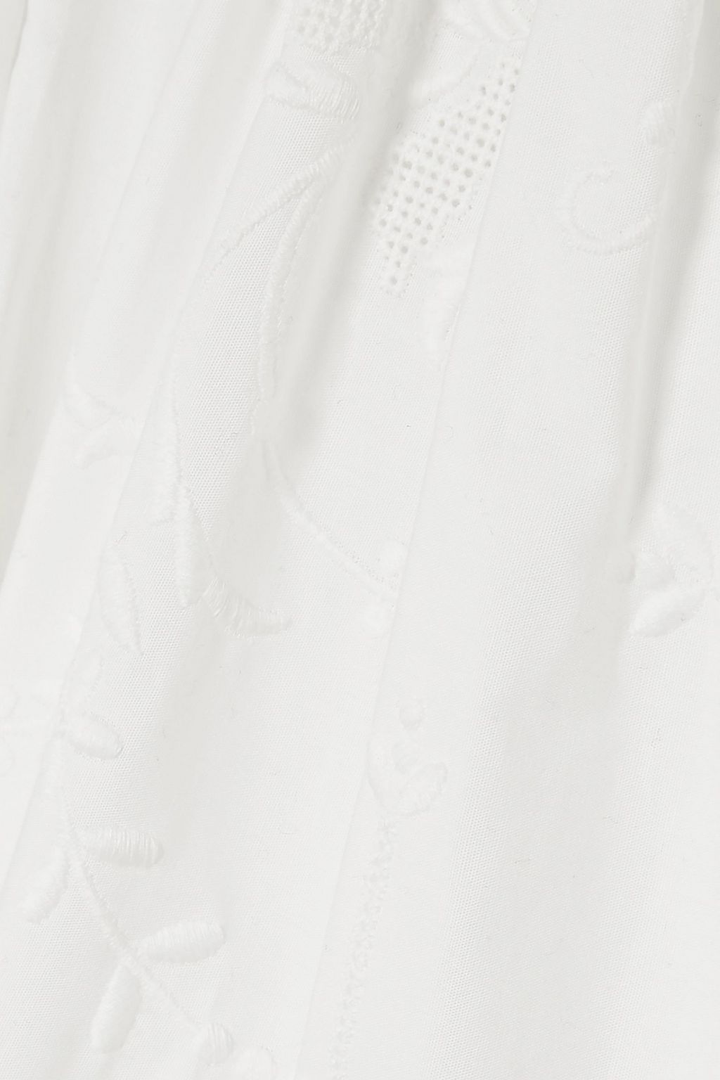 STELLA MCCARTNEY Embroidered cotton-poplin midi dress