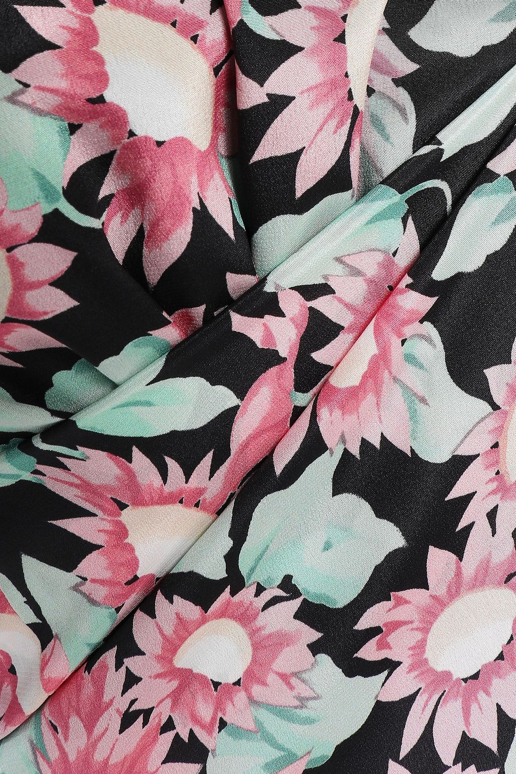 LES RÊVERIES Gathered silk crepe de chine maxi dress