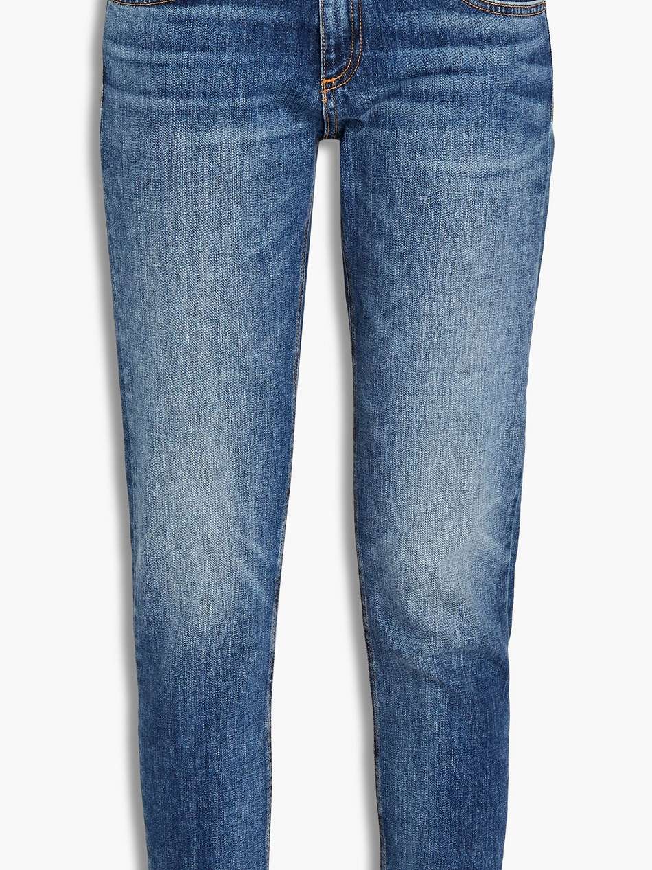 dre cropped mid-rise slim-leg jeans