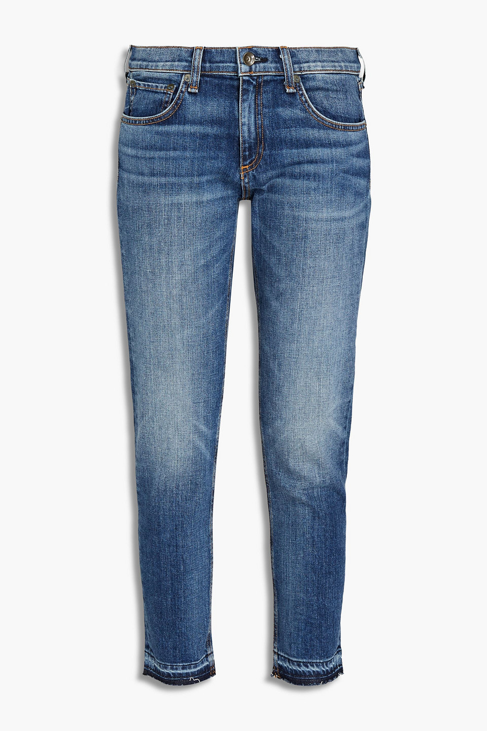 Dre cropped mid-rise slim-leg jeans