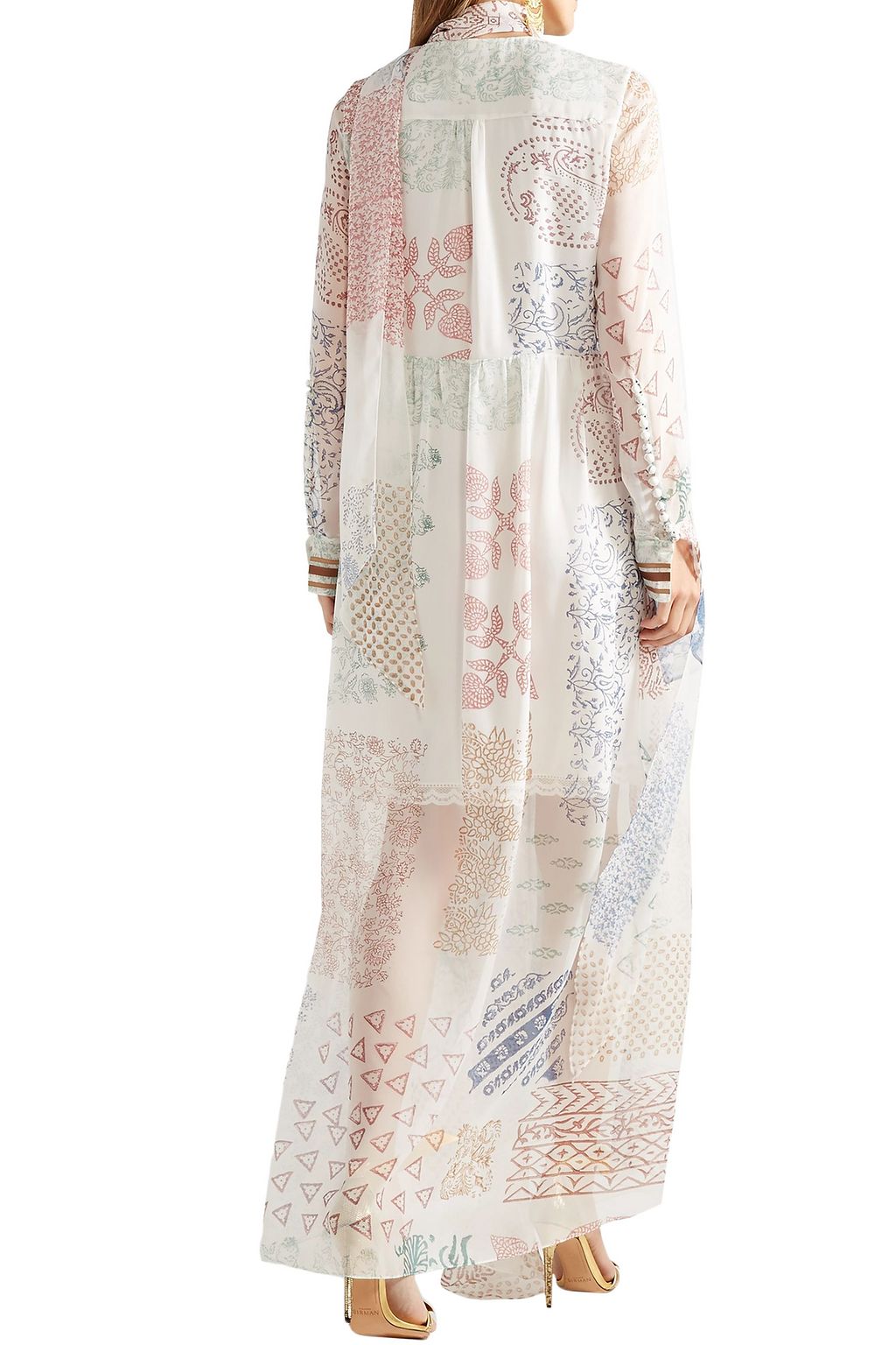 CHLOÉ Printed silk-chiffon gown
