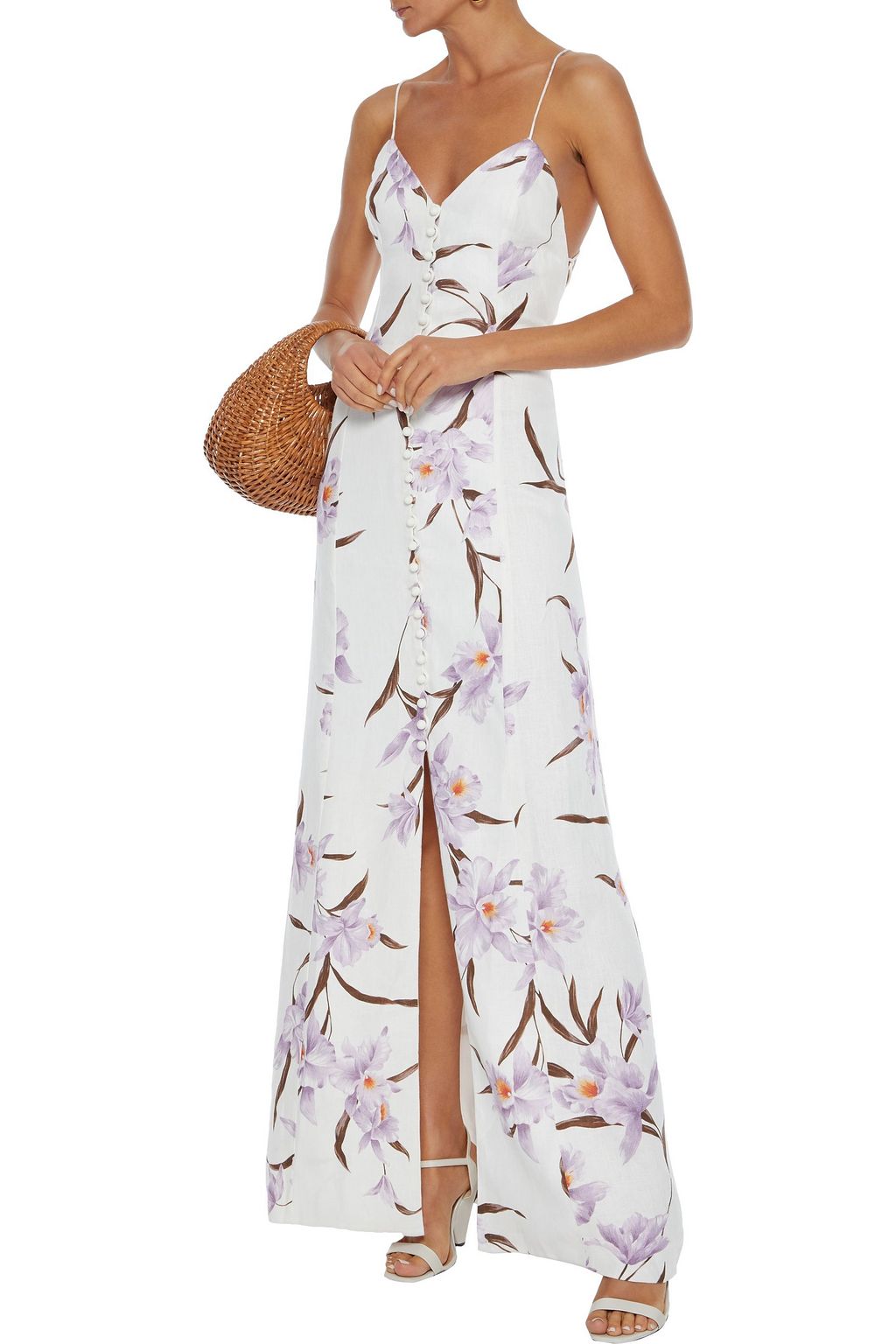 ZIMMERMANN Corsage open-back button-detailed linen maxi dress