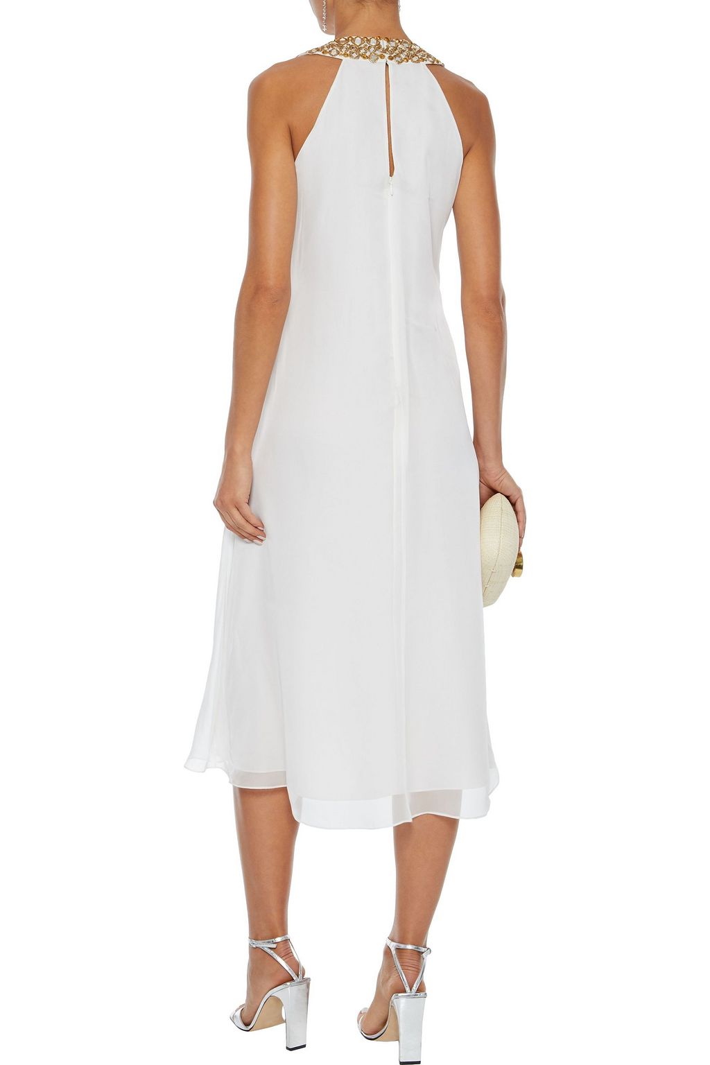 RACHEL ZOE Sabrina embellished chiffon midi dress