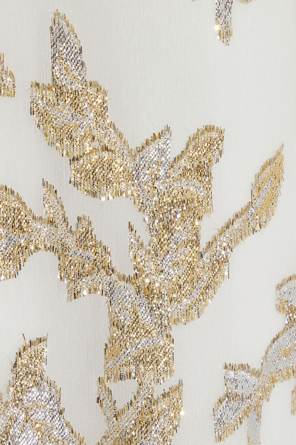 RACHEL ZOE Flora one-shoulder metallic fil coupé silk-blend mini dress