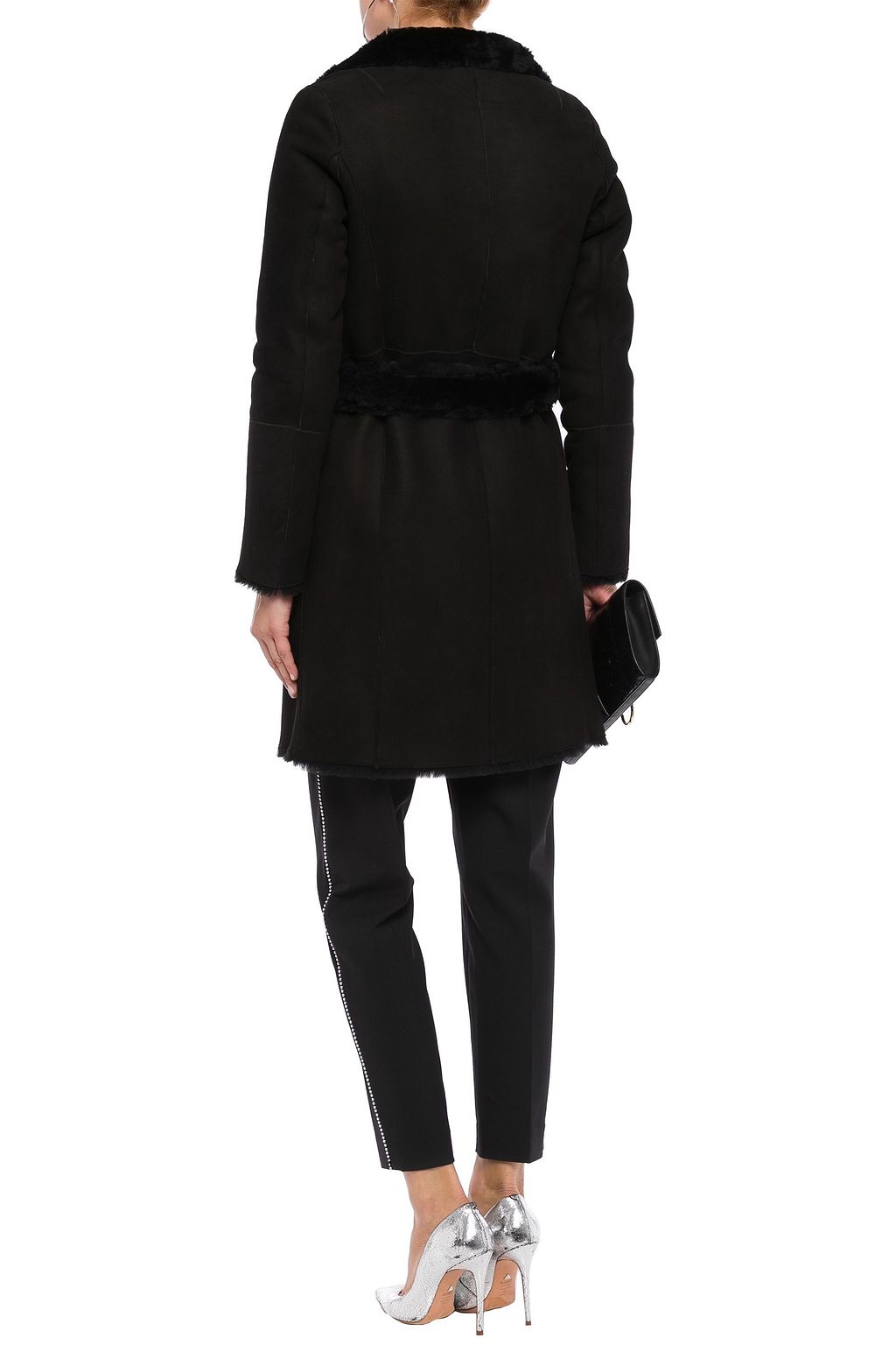YVES SALOMON Reversible belted shearling coat