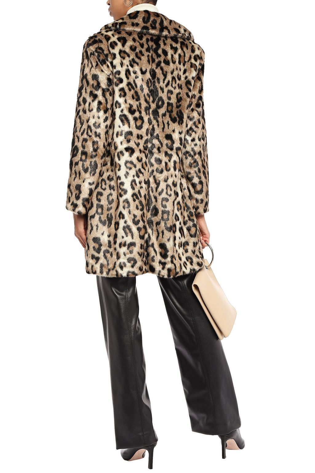 LINE Leopard-print faux fur coat
