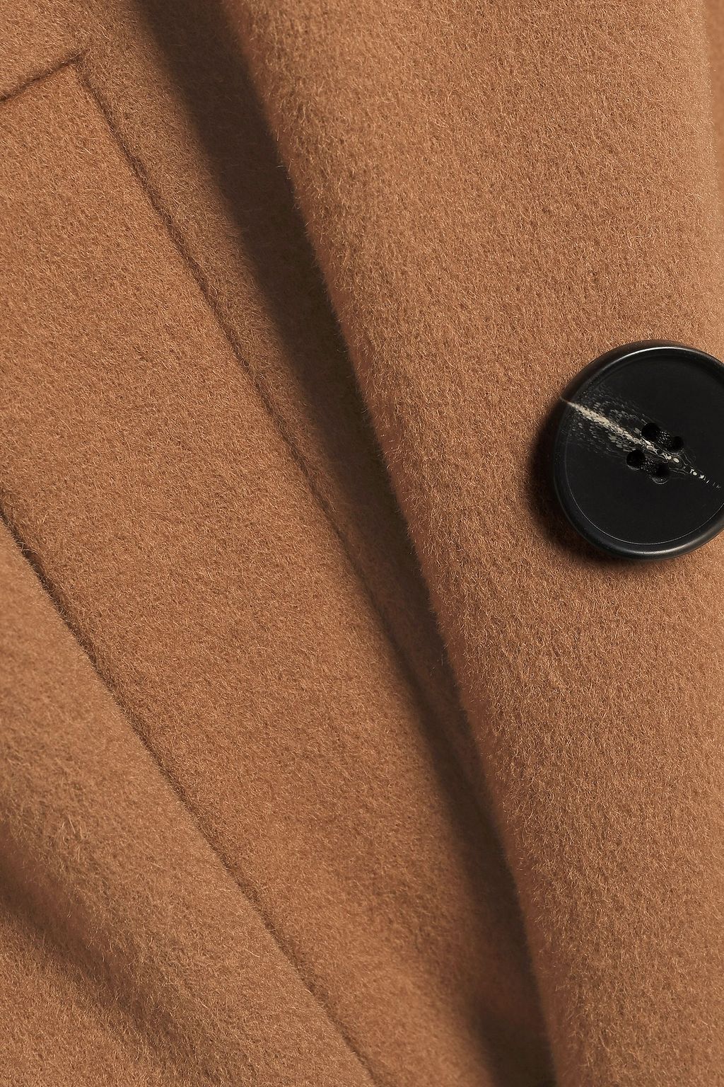 LINE Double-breasted brushed wool coat
