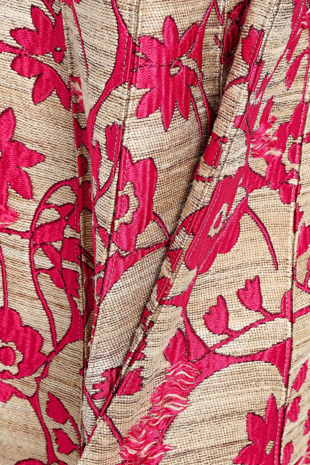 VALENTINO GARAVANI フローラルジャカード フレアミニワンピース メタリック