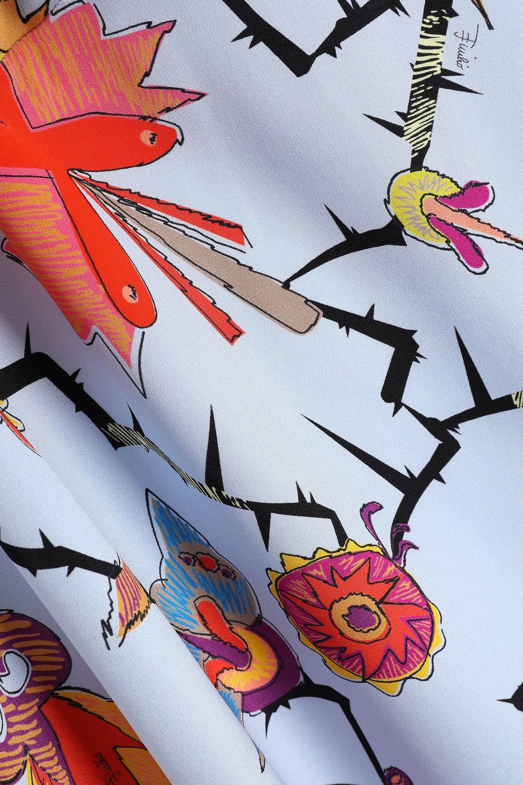 PUCCI Printed silk-crepe kaftan