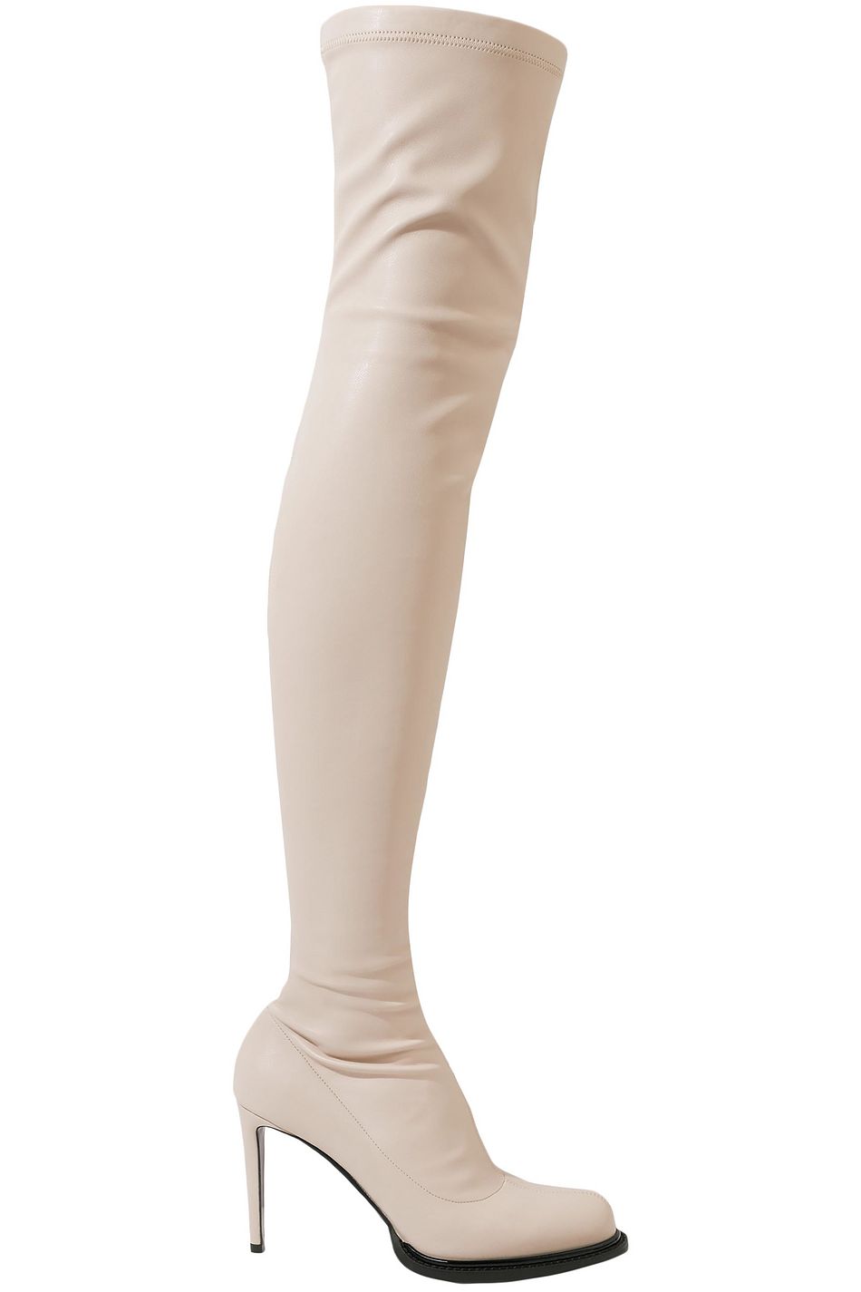 cream over the knee boots