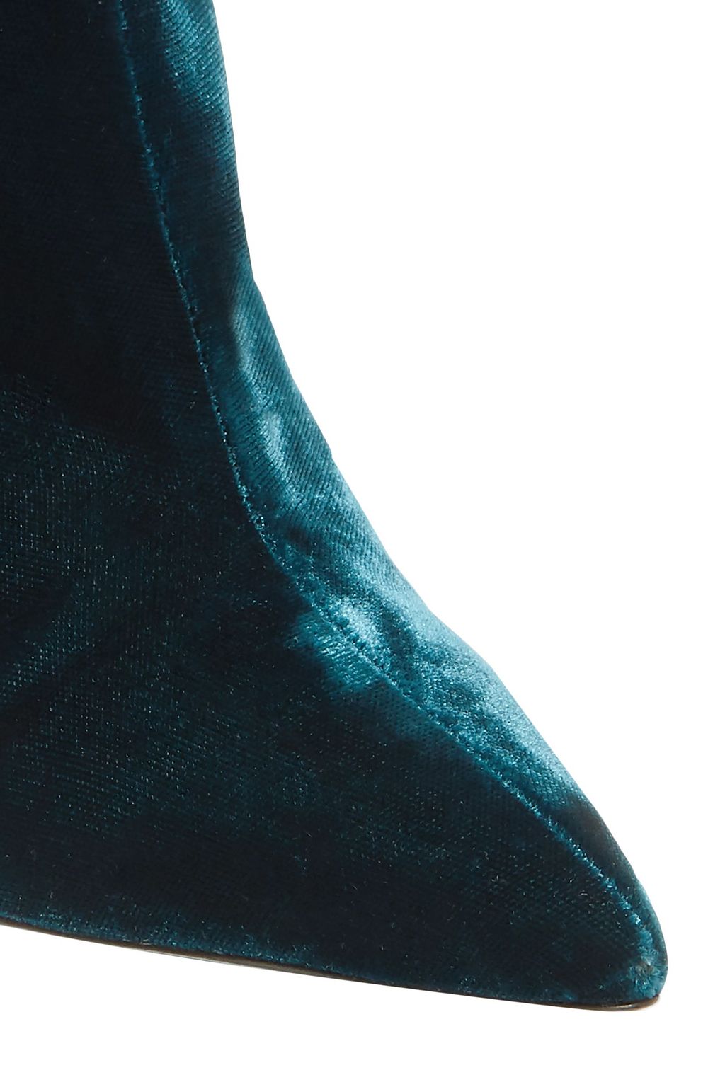 teal velvet boots