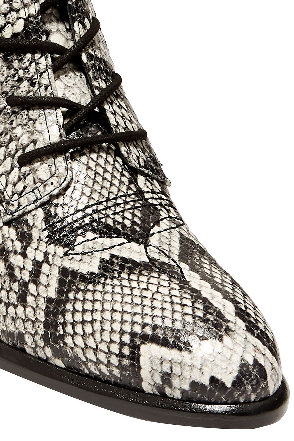 DIANE VON FURSTENBERG Dakota snake-effect leather ankle boots