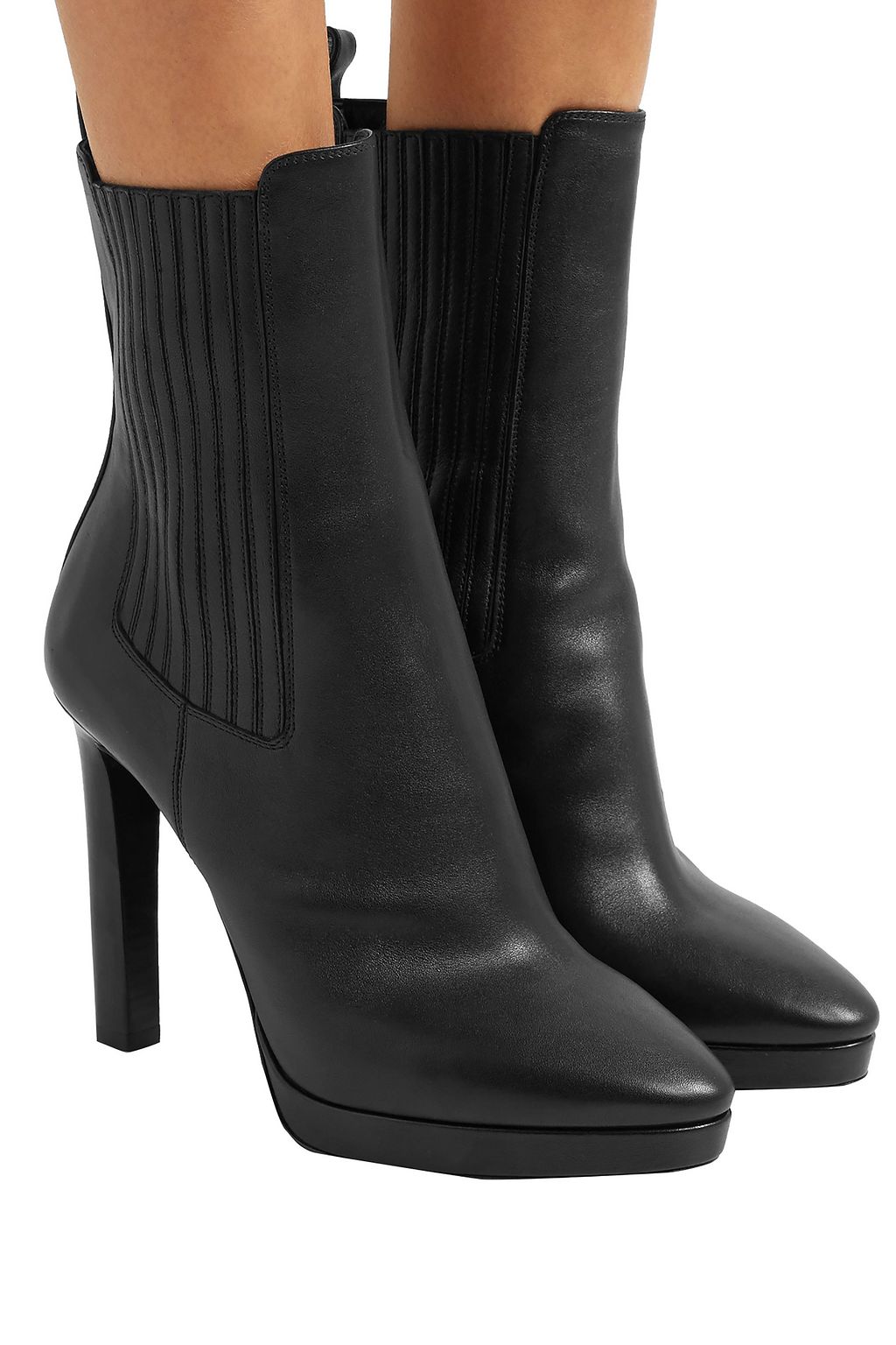 SAINT LAURENT Leather ankle boots