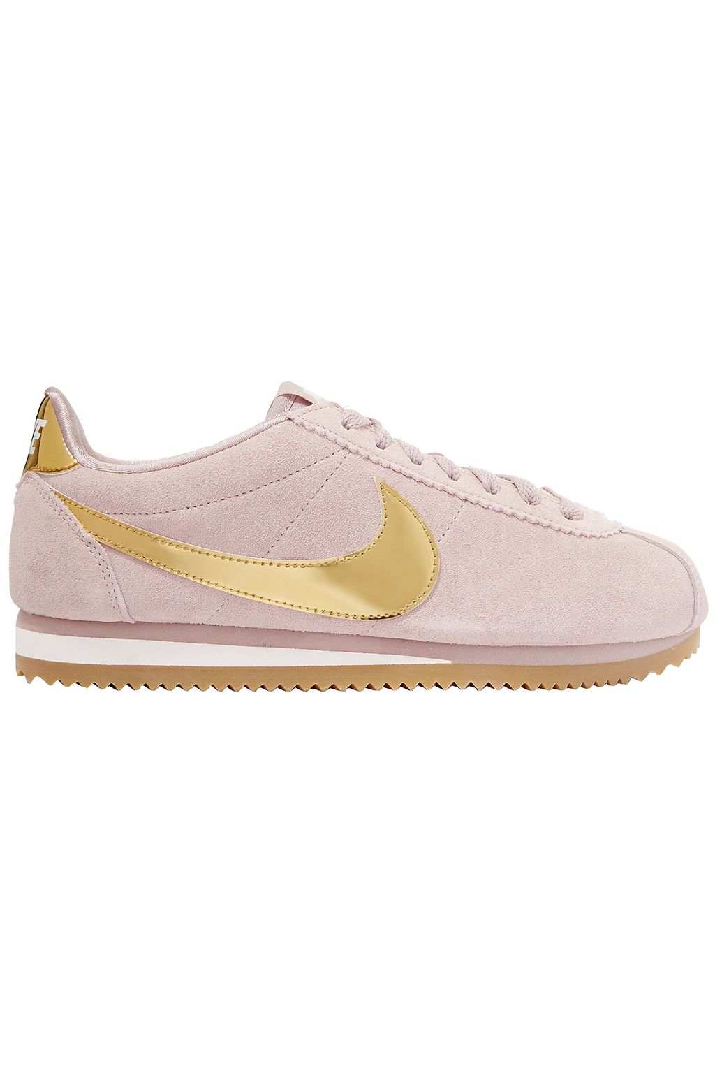 pink suede nike cortez