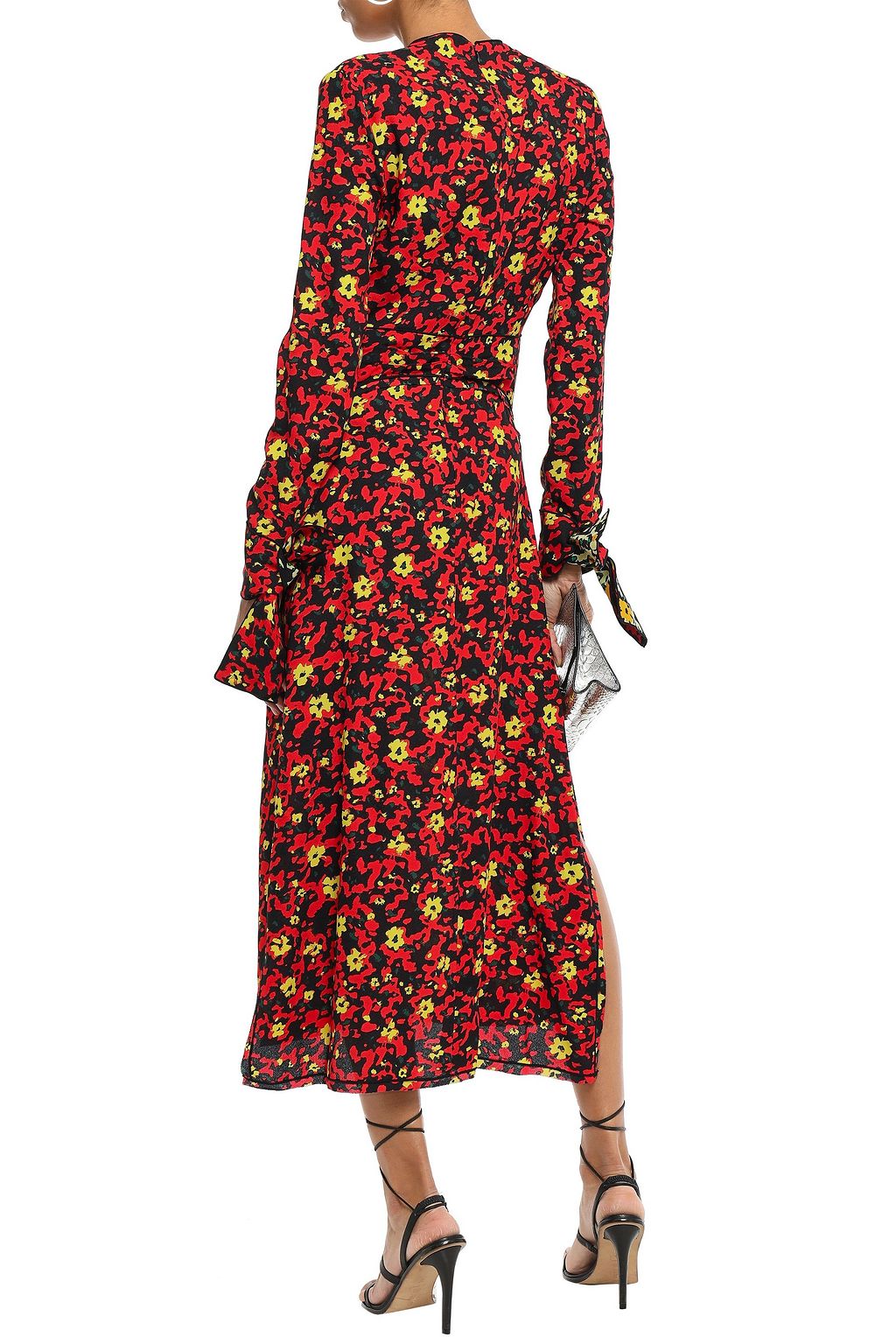 PROENZA SCHOULER Knotted floral-print crepe midi dress