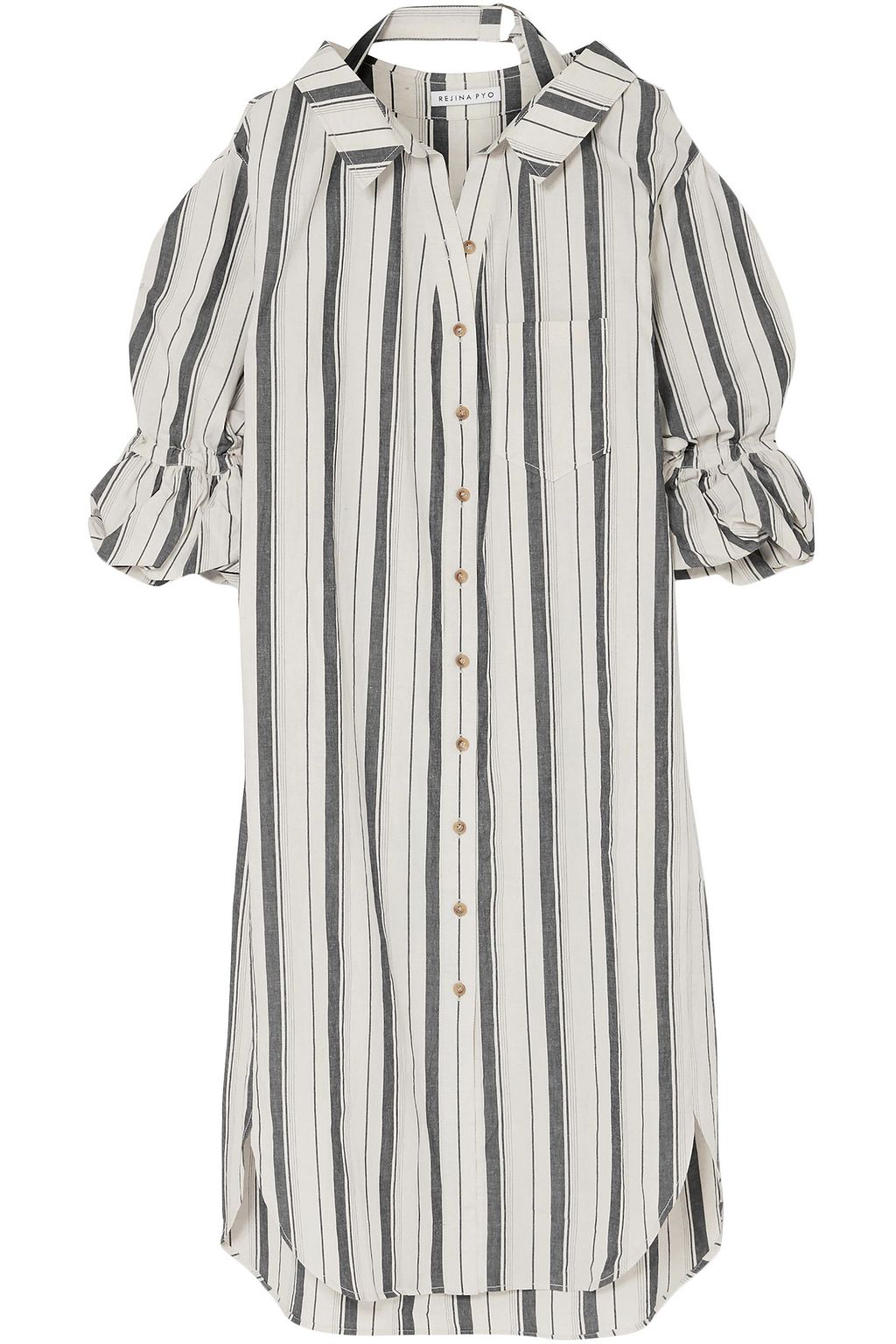 linen blend shirt dress