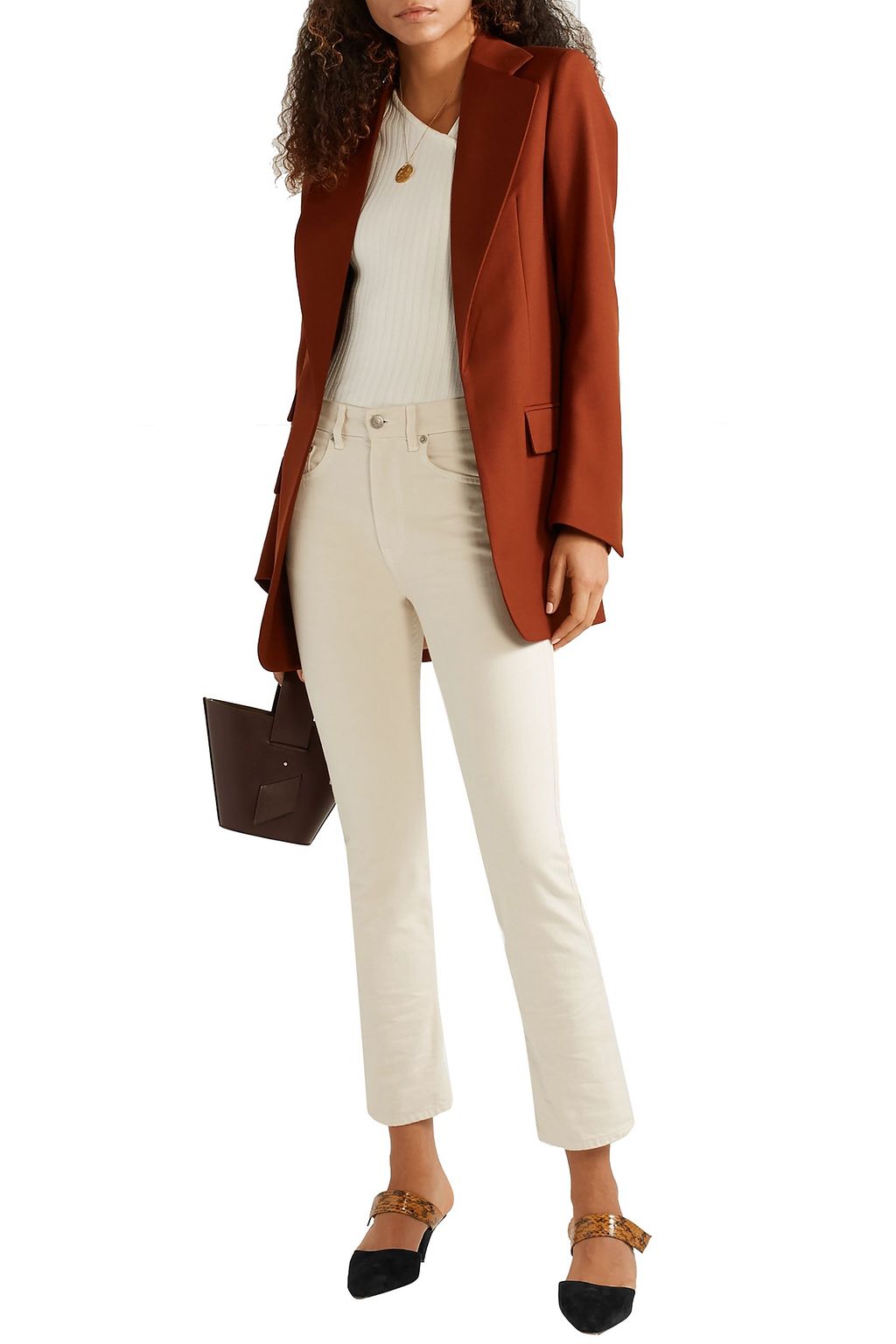 NEOUS Seven suede and elaphe mules