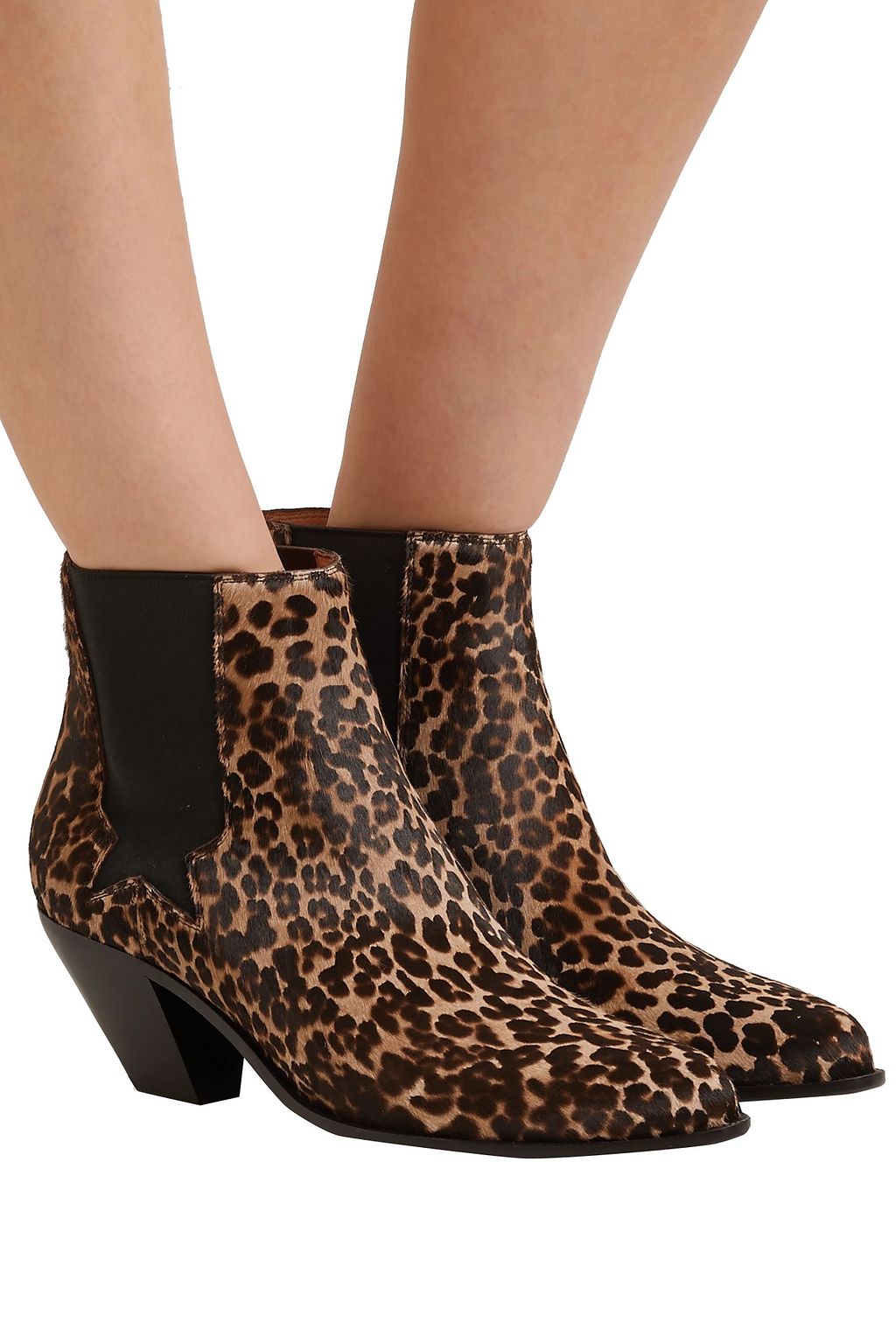 GOLDEN GOOSE Sunset leopard-print calf hair ankle boots