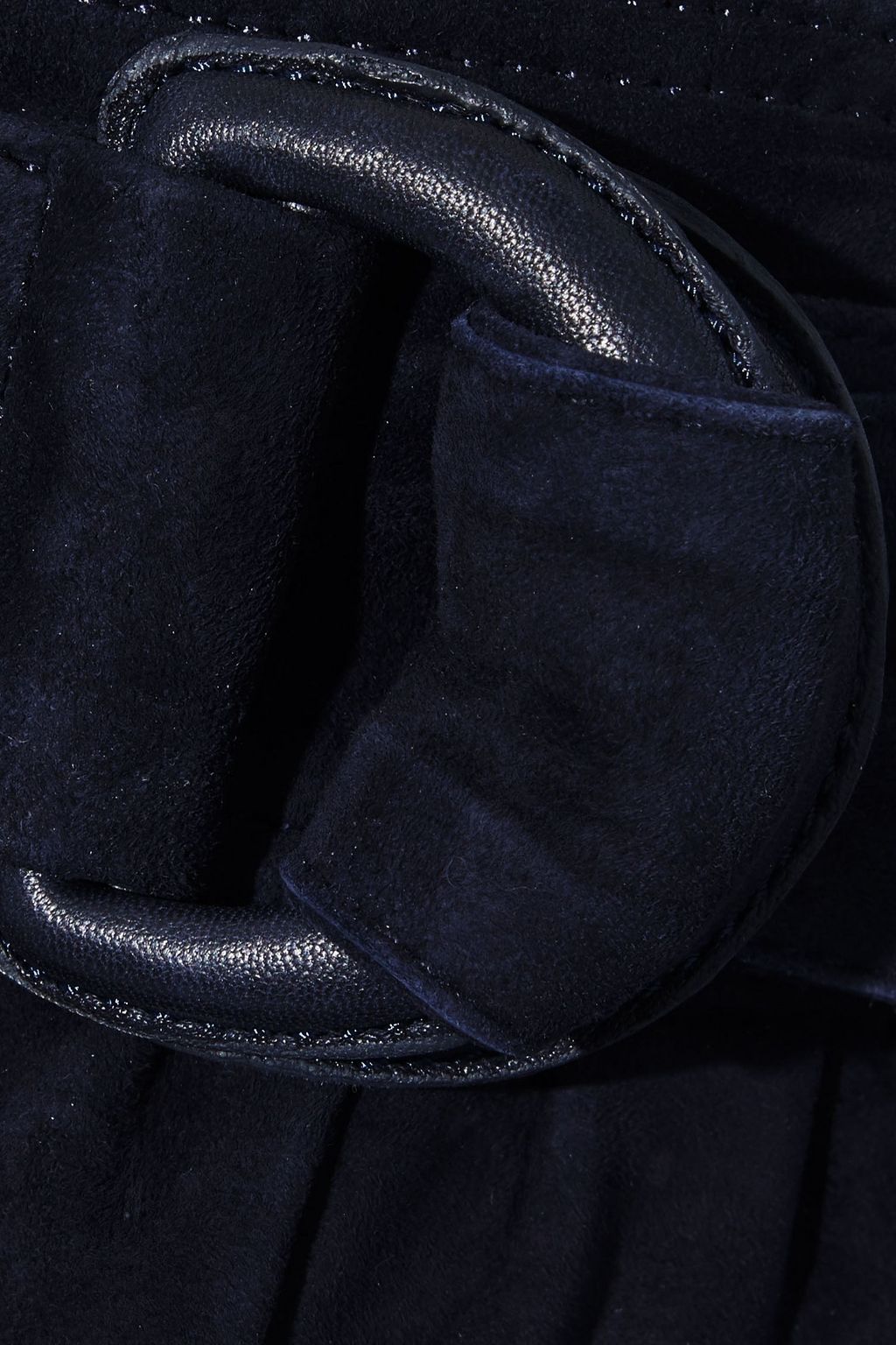 JOSEPH Betty gathered suede midi wrap skirt