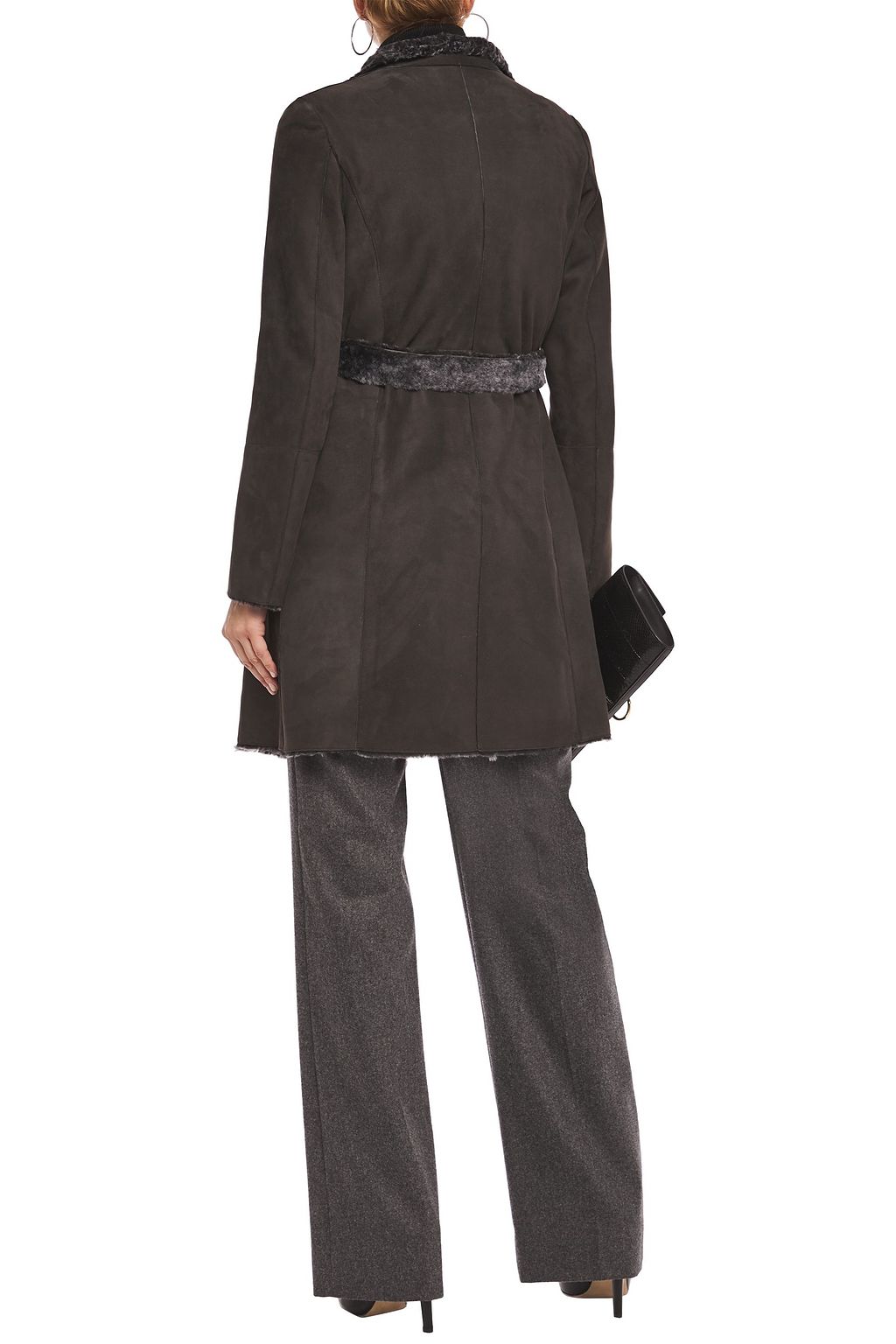 YVES SALOMON Reversible belted shearling coat