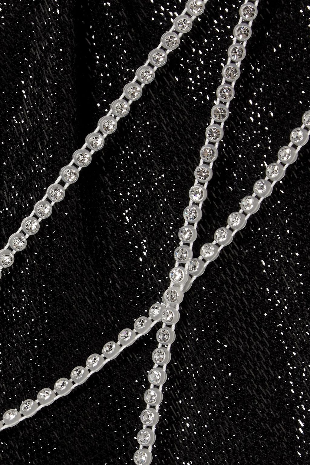 MICHELLE MASON Crystal-embellished Lurex camisole