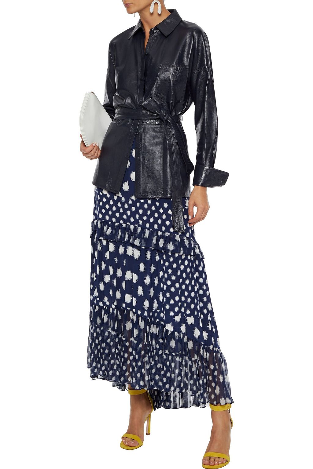 DIANE VON FURSTENBERG Lora printed silk crepe de chine and georgette maxi skirt
