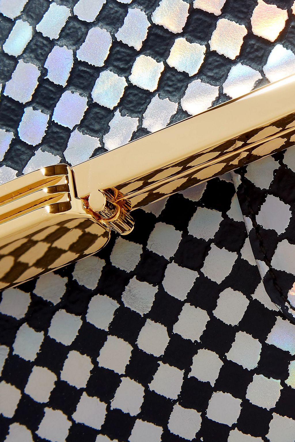 BIENEN DAVIS PM iridescent leather clutch
