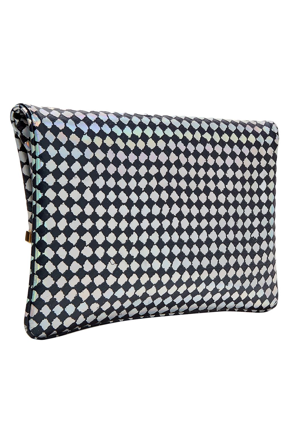 BIENEN DAVIS PM iridescent leather clutch