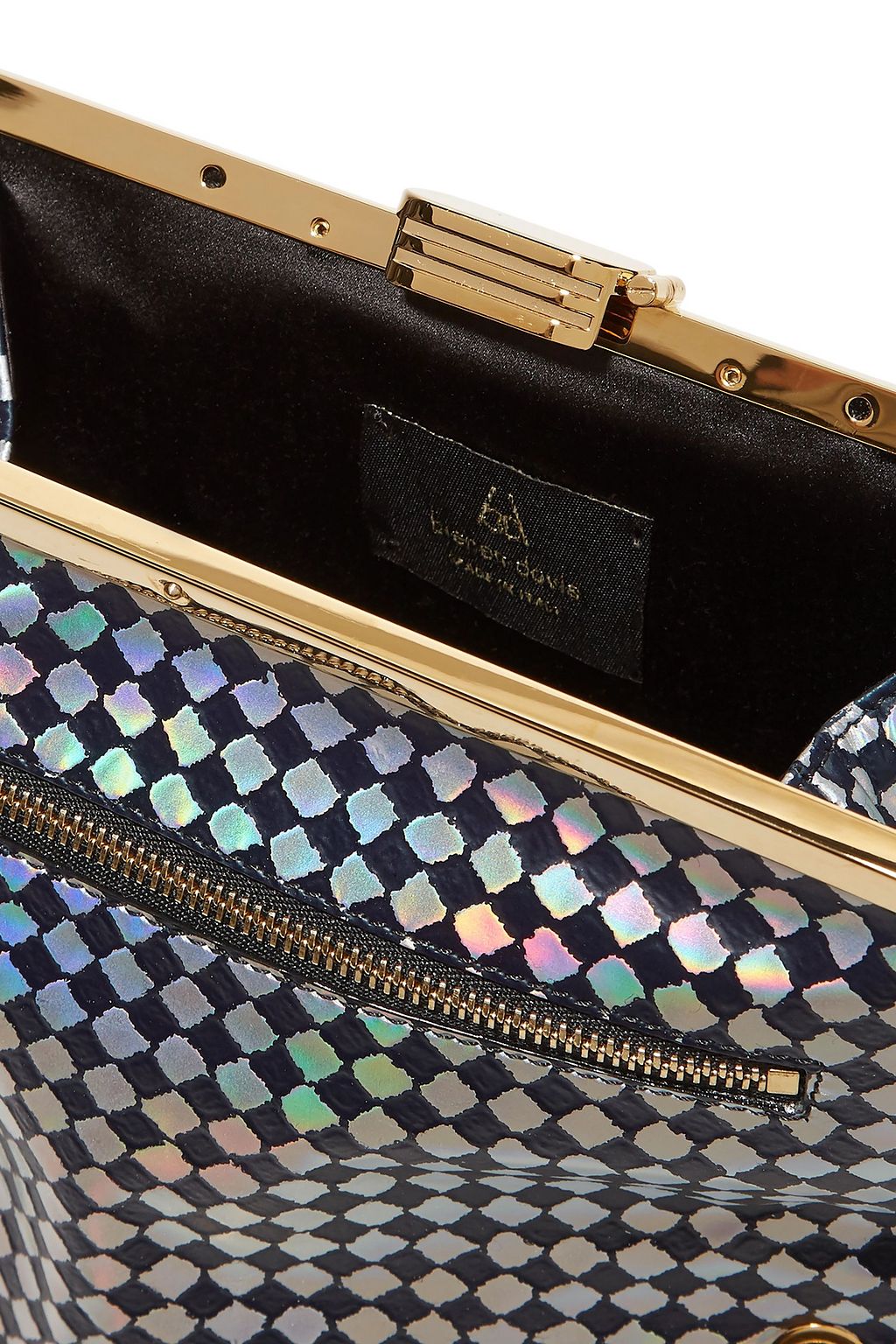 BIENEN DAVIS PM iridescent leather clutch