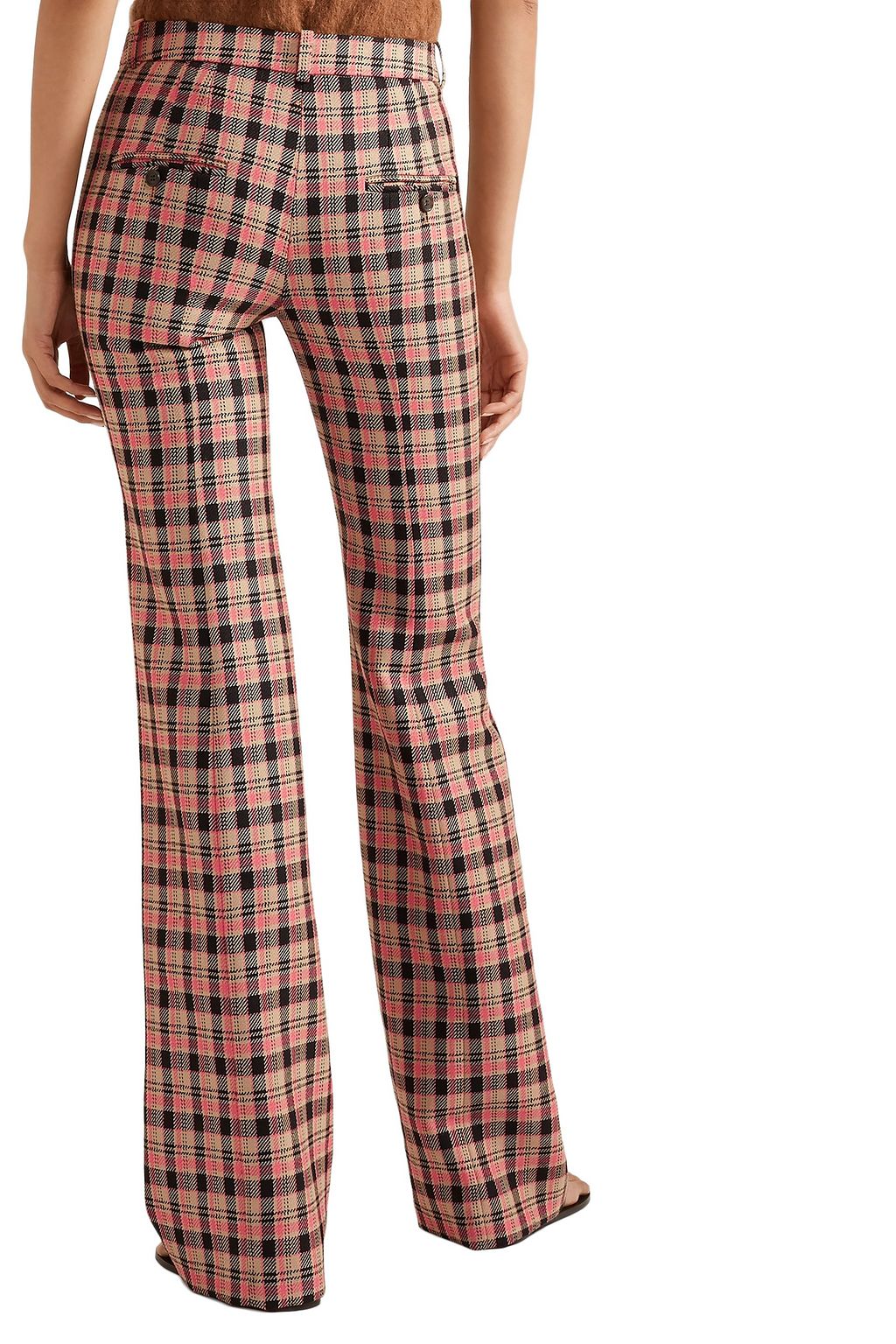 MICHAEL KORS COLLECTION Checked wool bootcut pants