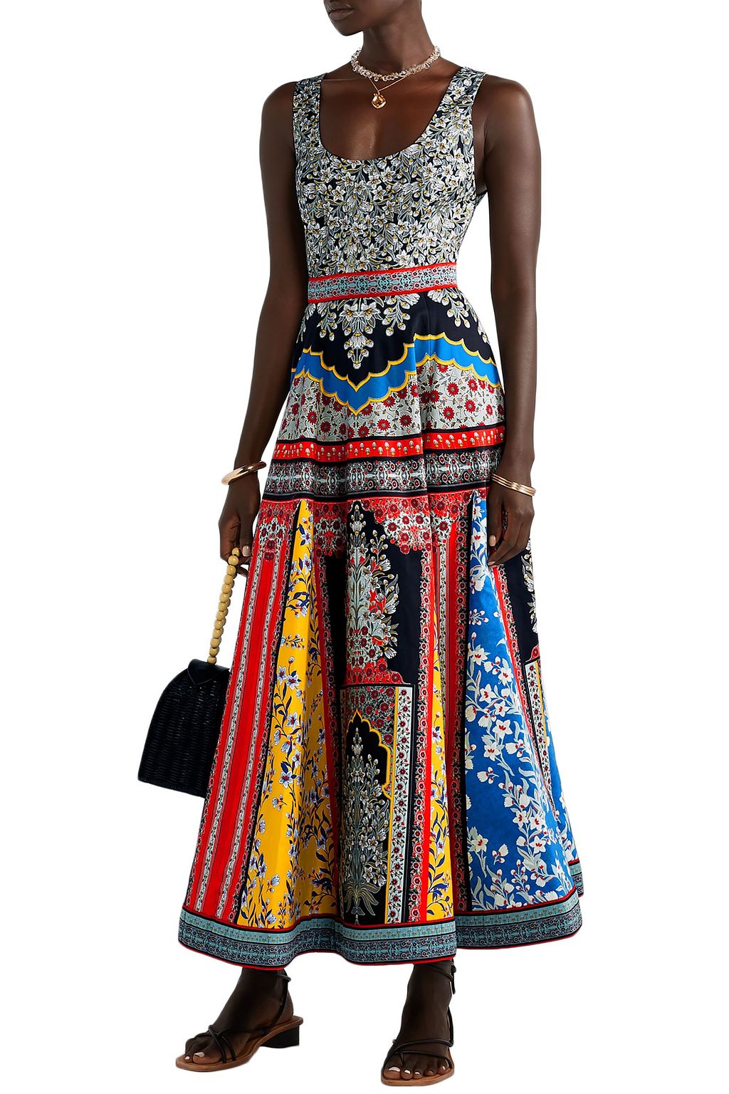 ALICE + OLIVIA Arya printed cotton-blend maxi dress