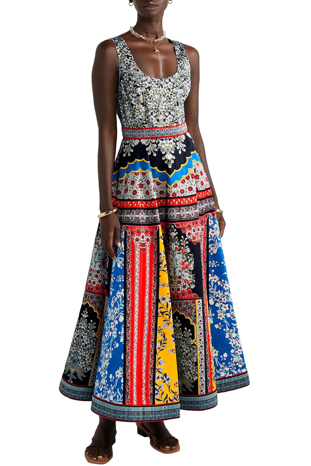 ALICE + OLIVIA Arya printed cotton-blend maxi dress
