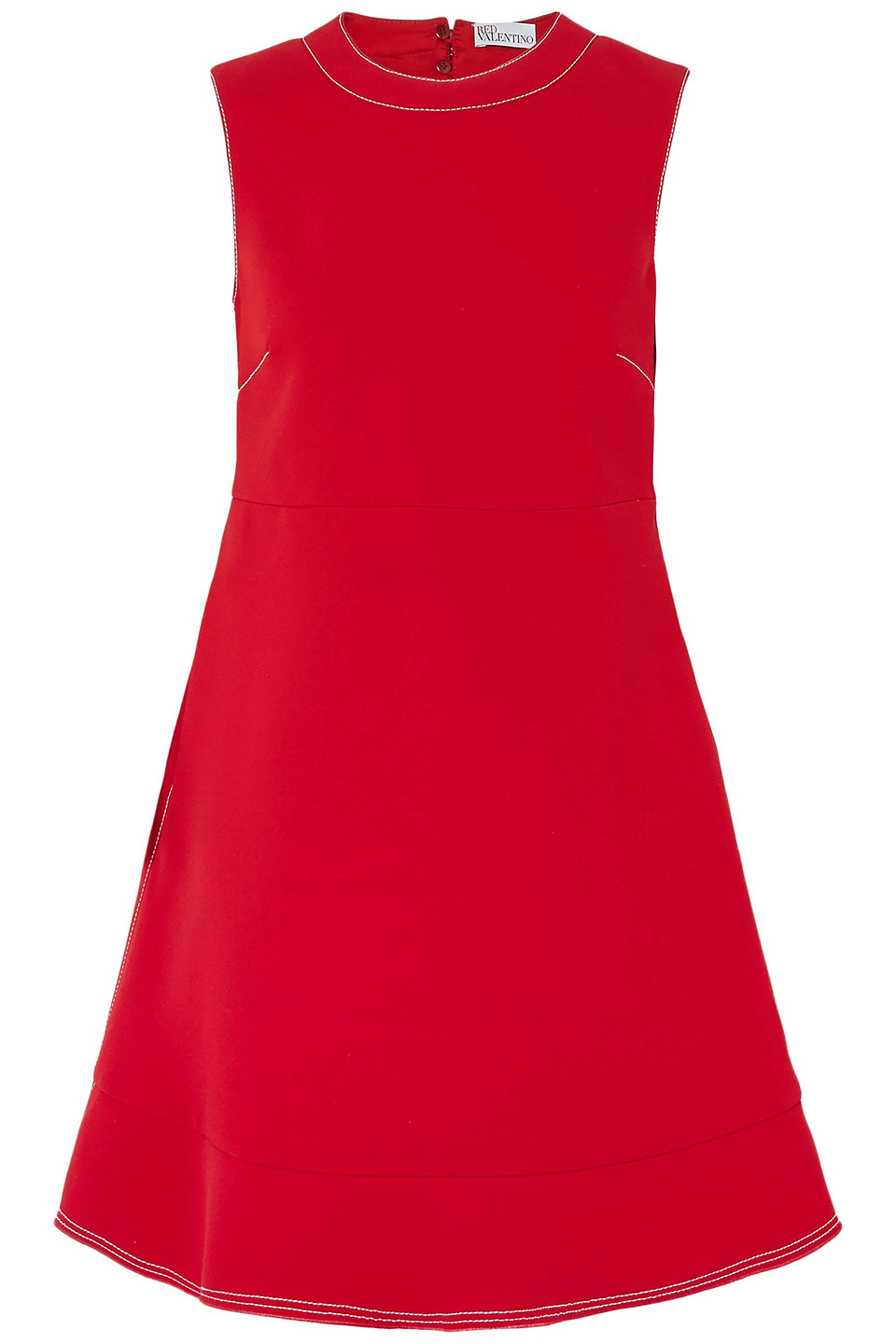 Redvalentino Woman Cutout Bow-detailed Crepe Mini Dress Red Size 40