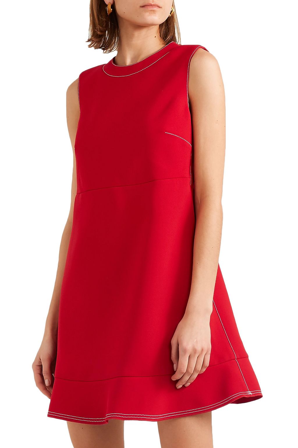 REDVALENTINO Cutout bow-detailed crepe mini dress