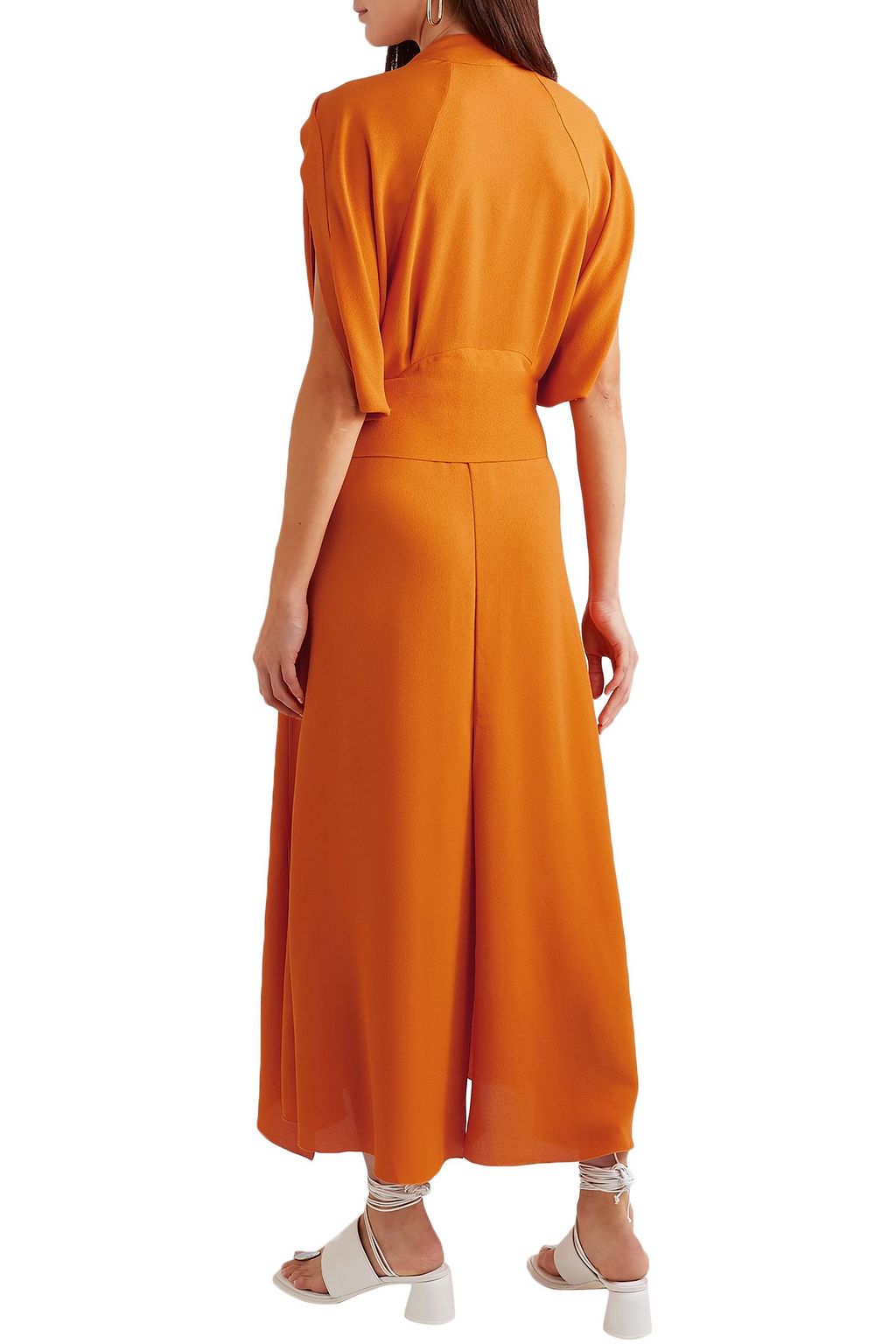 PETAR PETROV Deville belted silk-crepe maxi dress