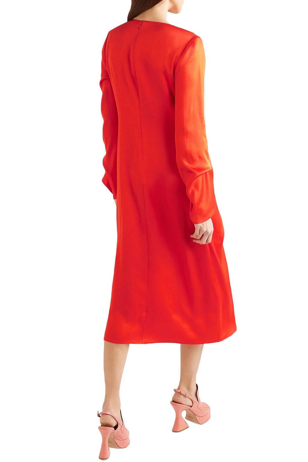 SIES MARJAN Noemi draped satin midi dress