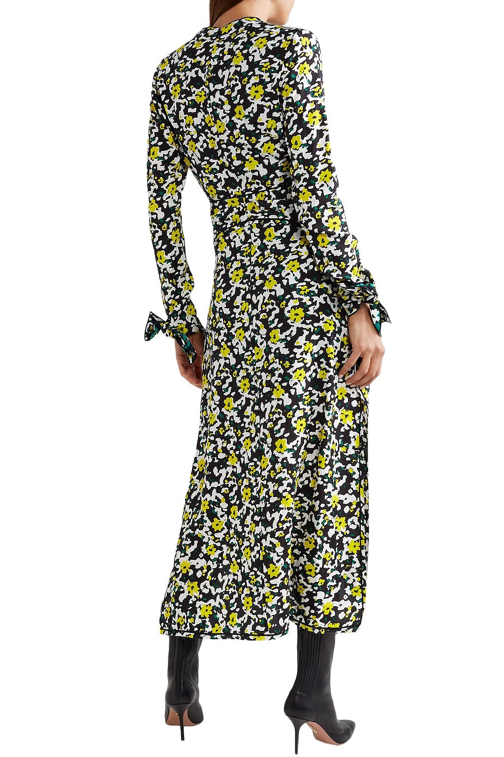 PROENZA SCHOULER Knotted floral-print crepe midi dress