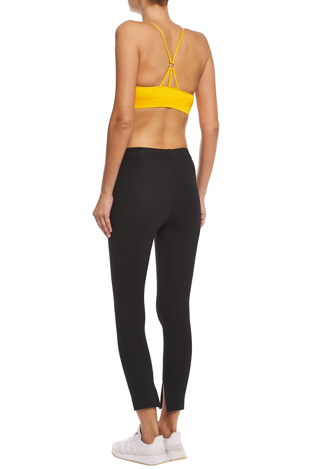 PEPPER & MAYNE Margot ring-embellished ribbed stretch-jersey sports bra