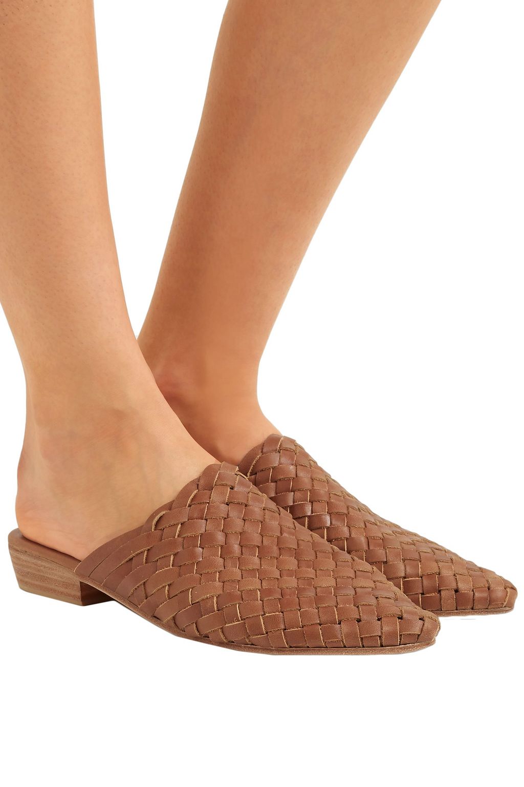ST. AGNI Paris woven leather slippers