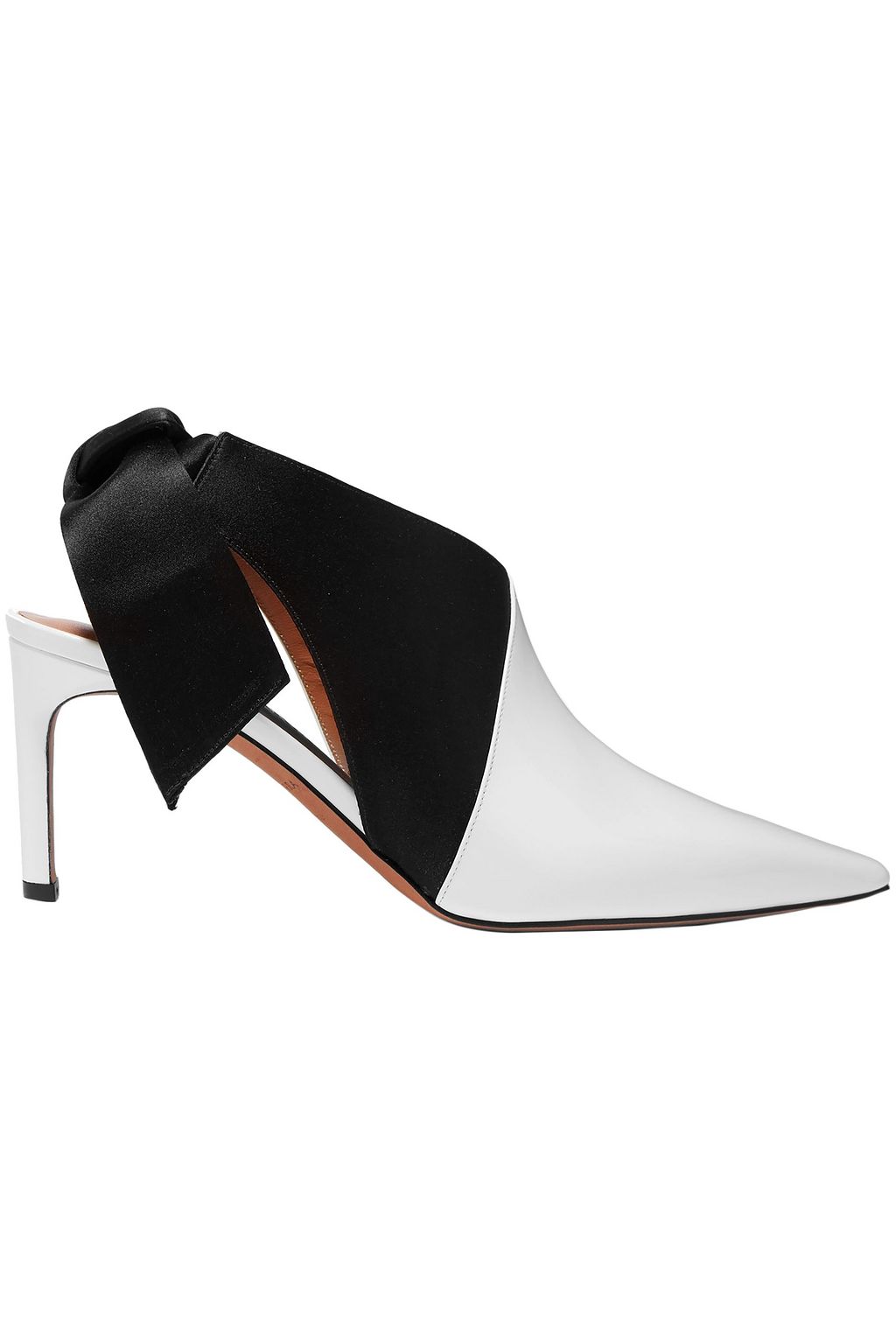 white leather slingback heels