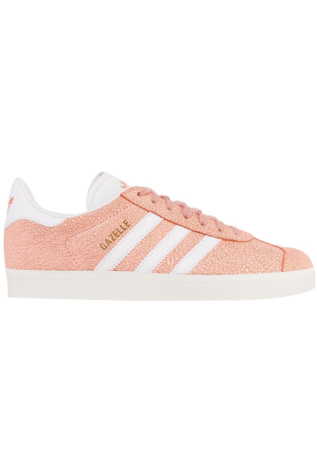 Coral Gazelle cracked-suede sneakers 