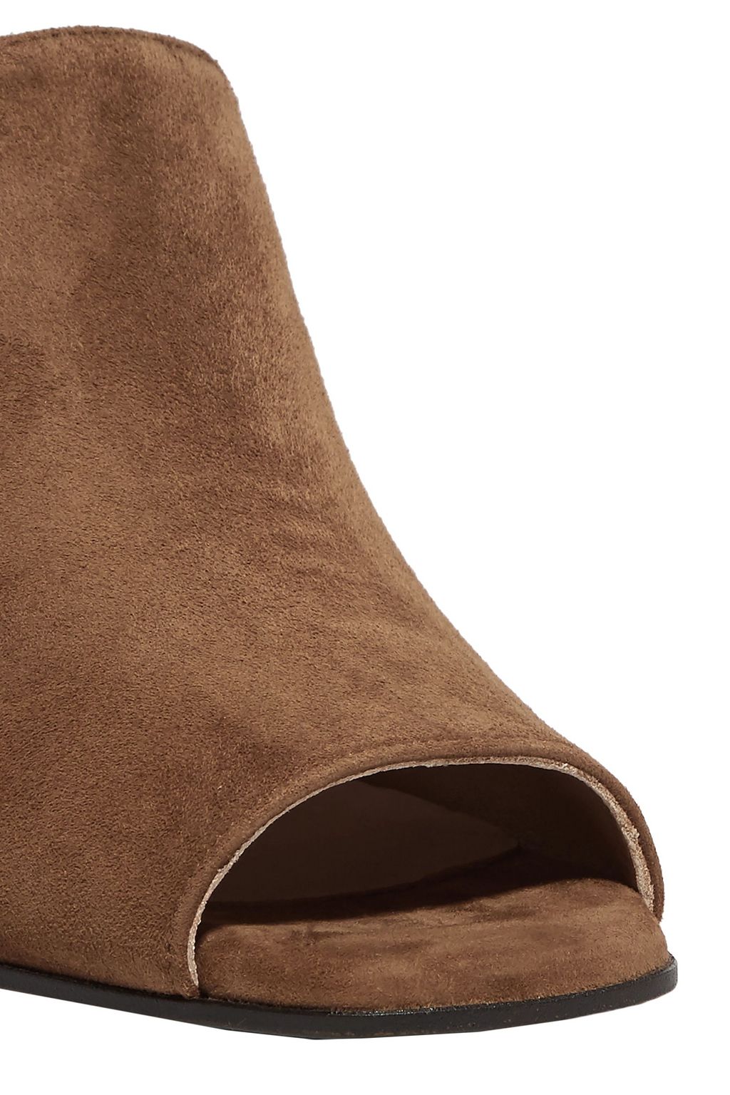 CASTAÑER Jute-paneled suede mules