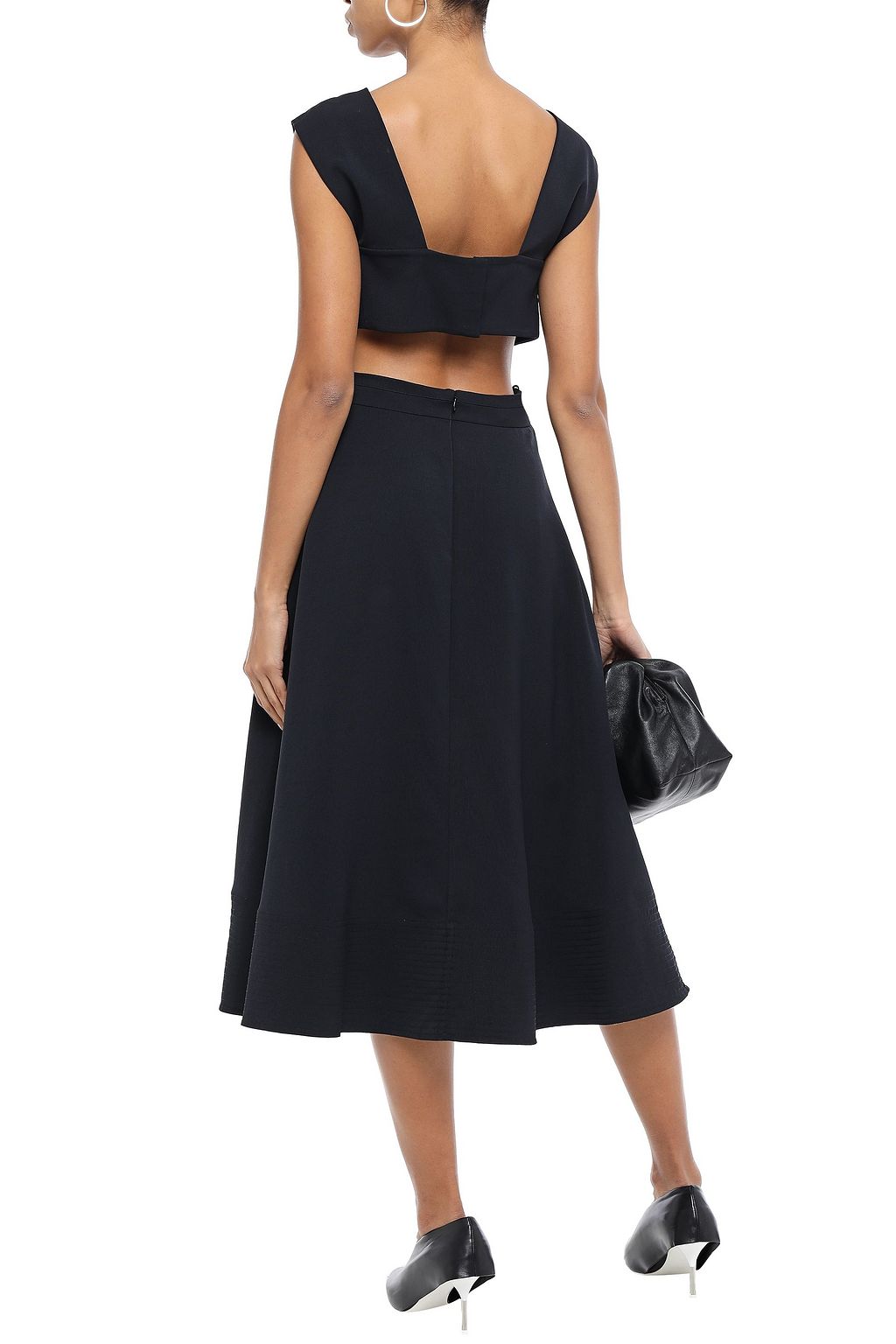 PROENZA SCHOULER Cutout wrap-effect flared cady midi dress