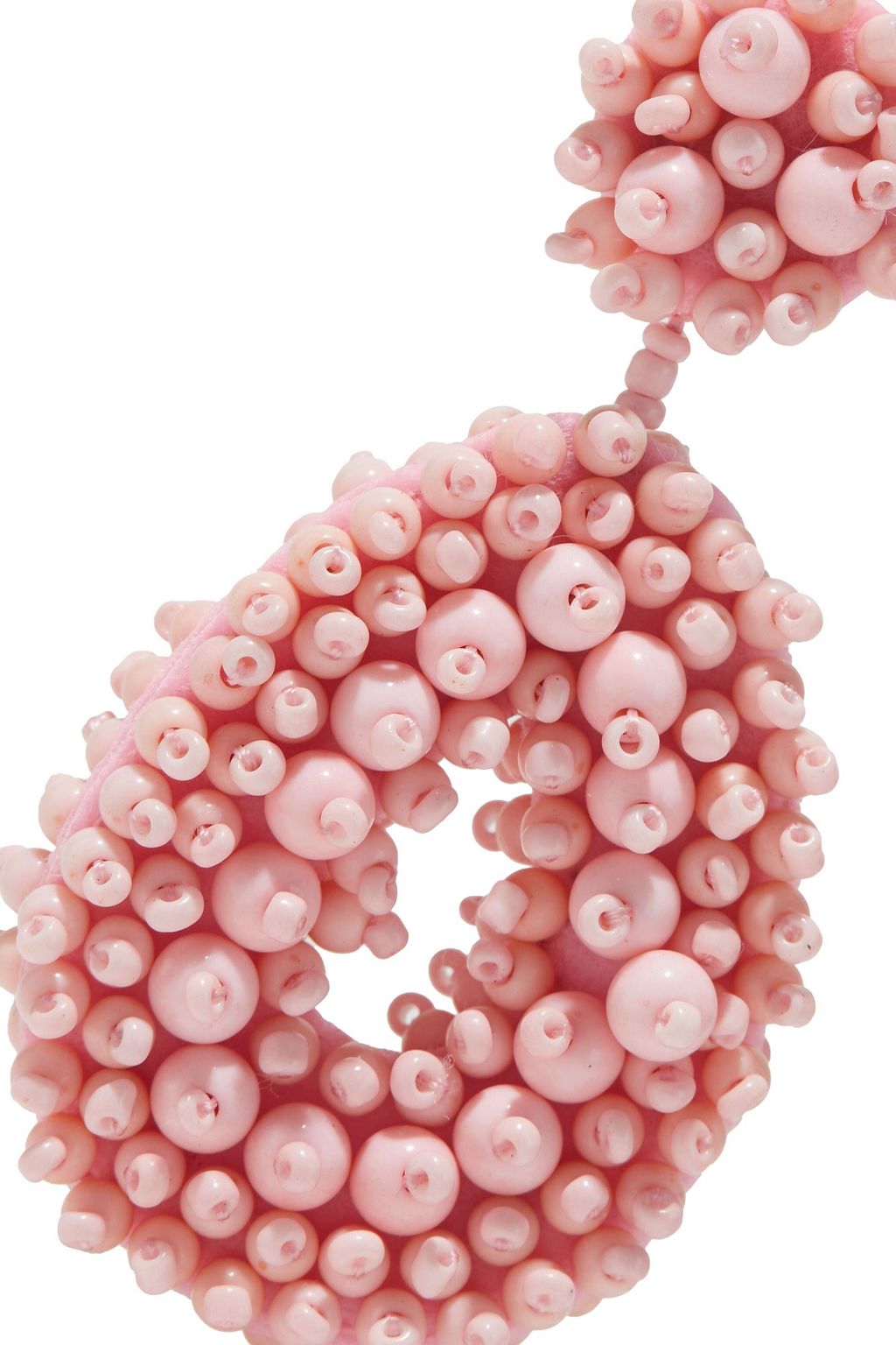 KENNETH JAY LANE Gold-tone beaded felt earrings