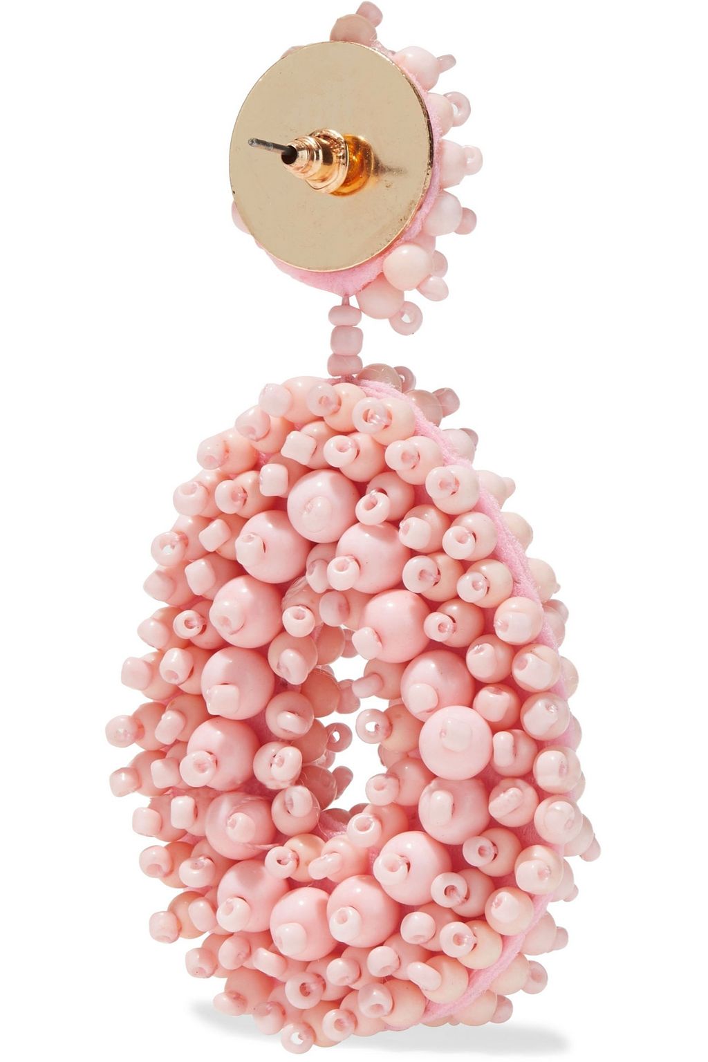 KENNETH JAY LANE Gold-tone beaded felt earrings