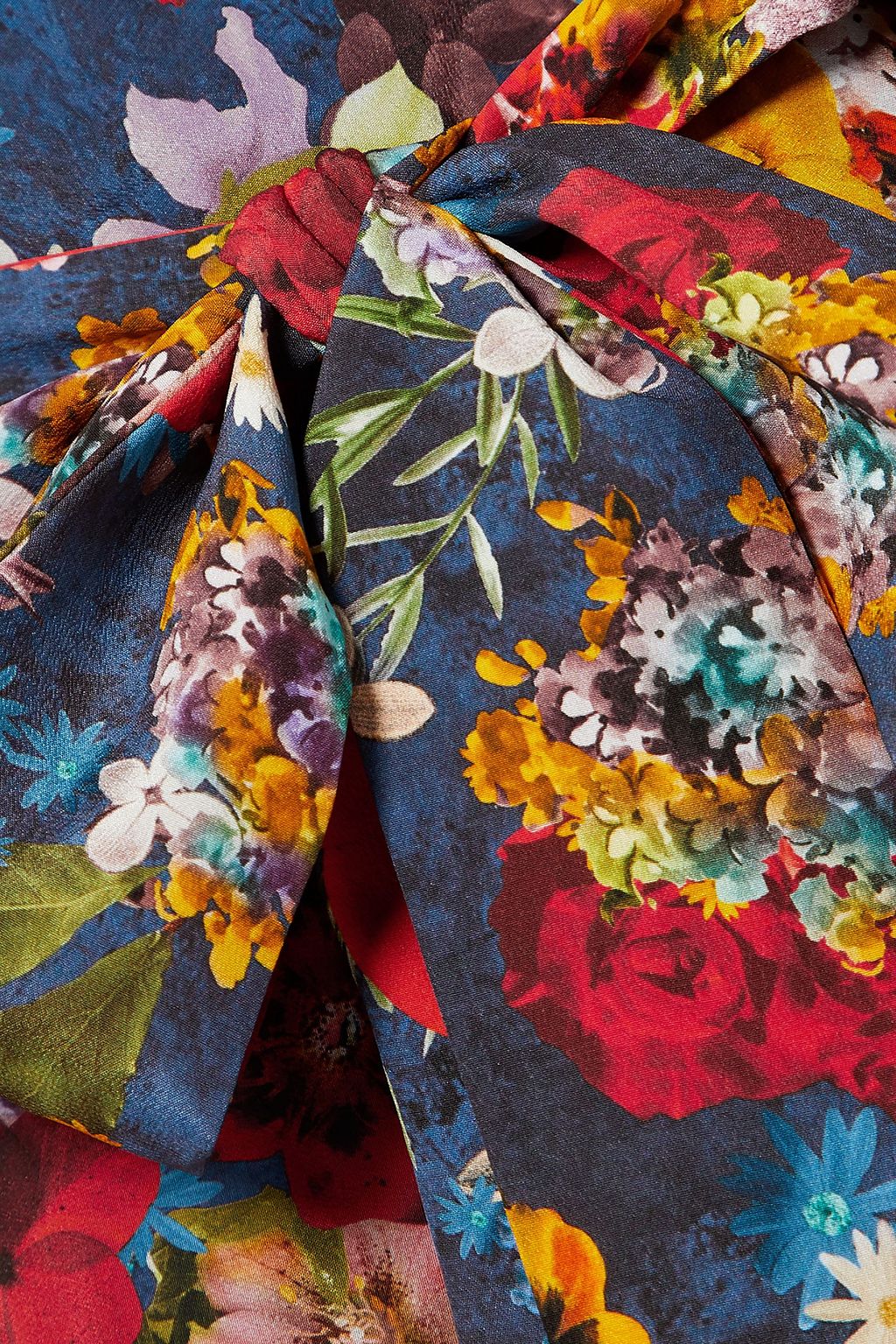 ALICE + OLIVIA Kerri floral-print silk crepe de chine wrap-effect mini dress