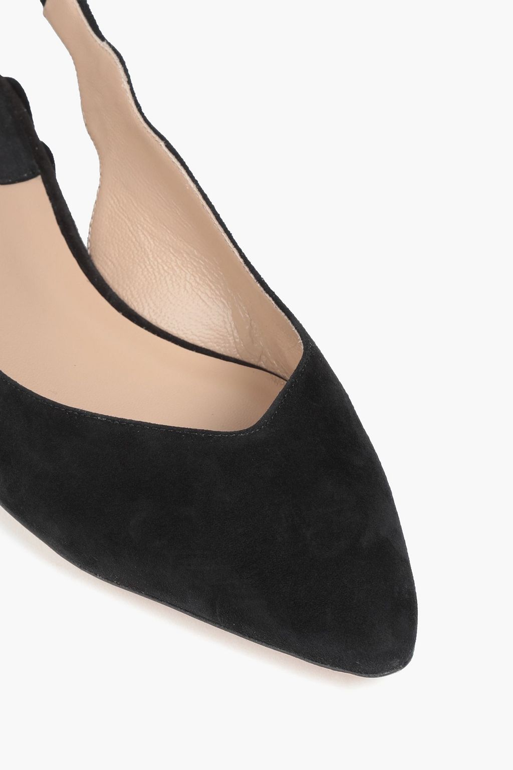 CHLOÉ Suede slingback point-toe flats