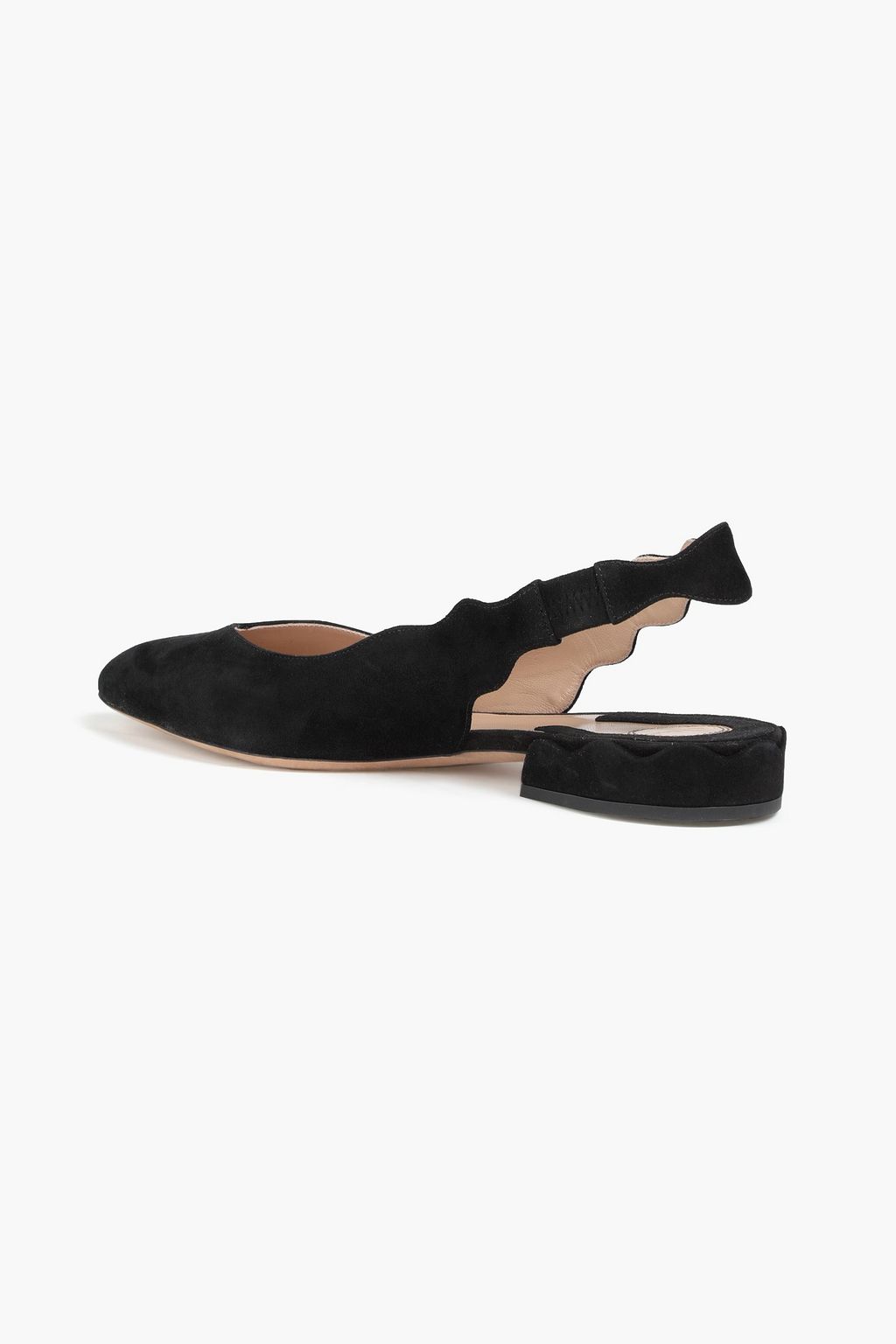 CHLOÉ Suede slingback point-toe flats